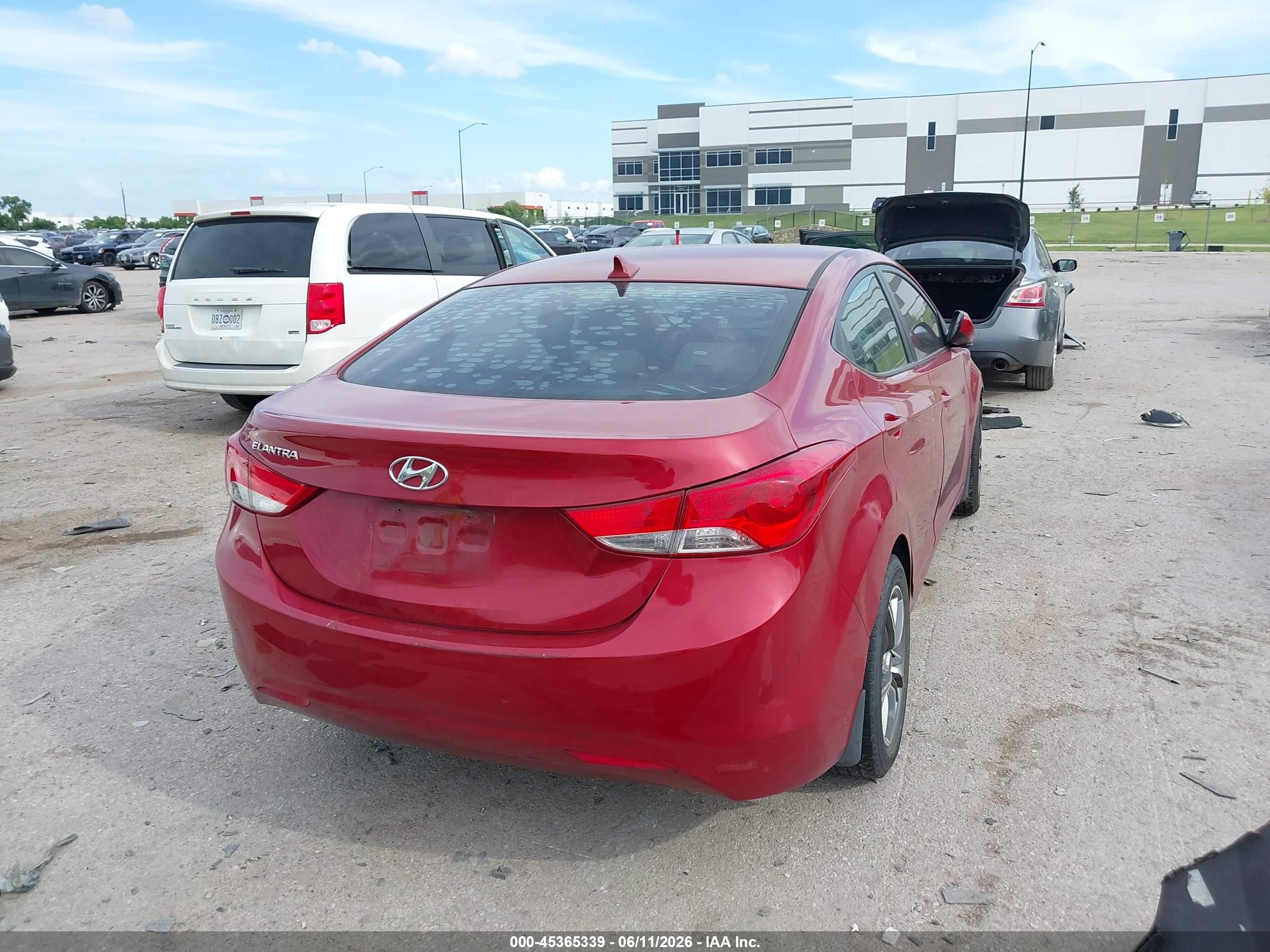 2013 Hyundai Elantra Gls Red vin: KMHDH4AE7DU633343