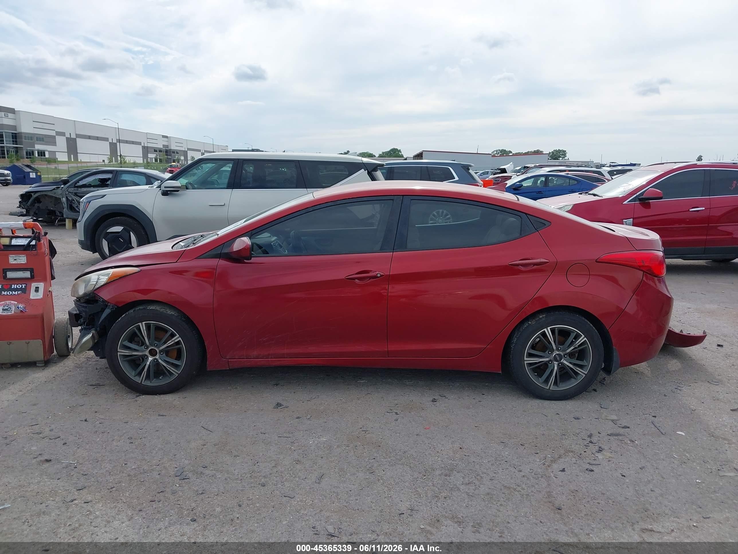 2013 Hyundai Elantra Gls Red vin: KMHDH4AE7DU633343