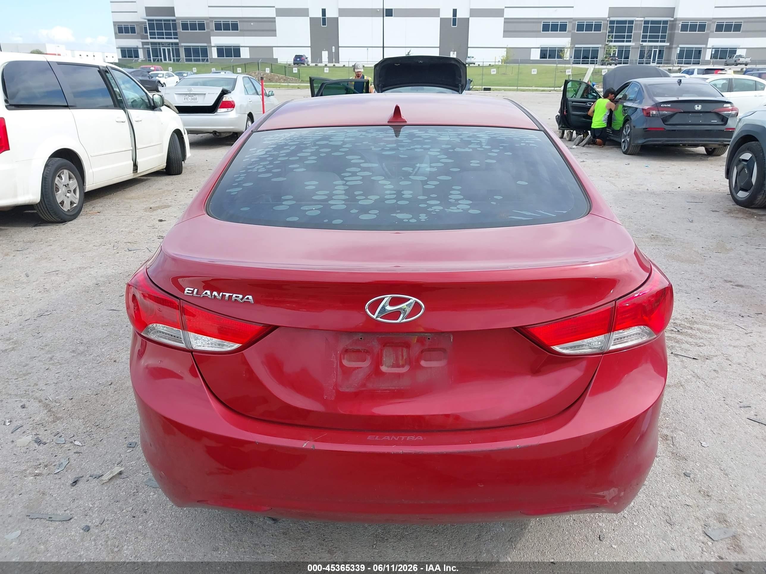 2013 Hyundai Elantra Gls Red vin: KMHDH4AE7DU633343