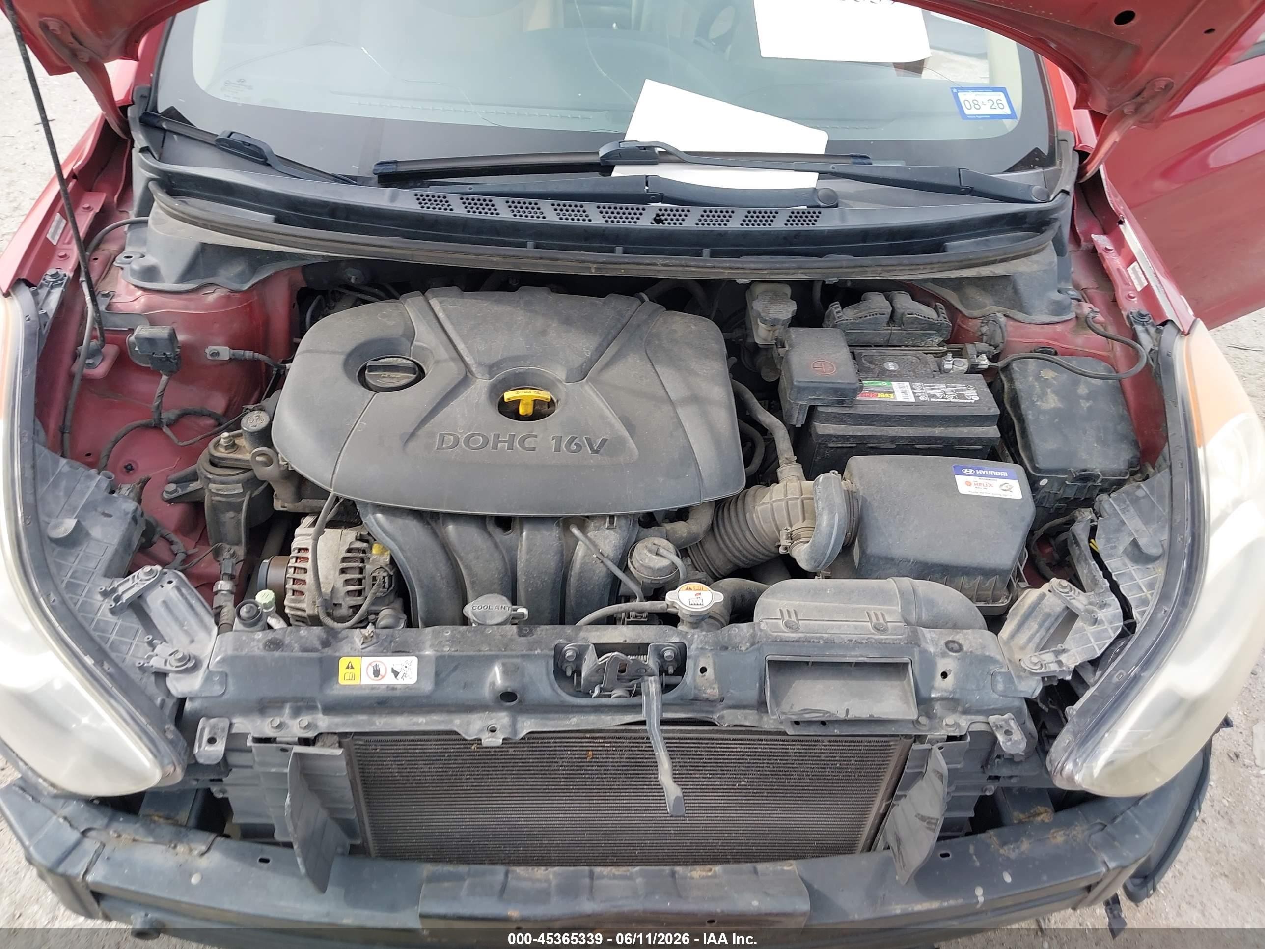 2013 Hyundai Elantra Gls Red vin: KMHDH4AE7DU633343