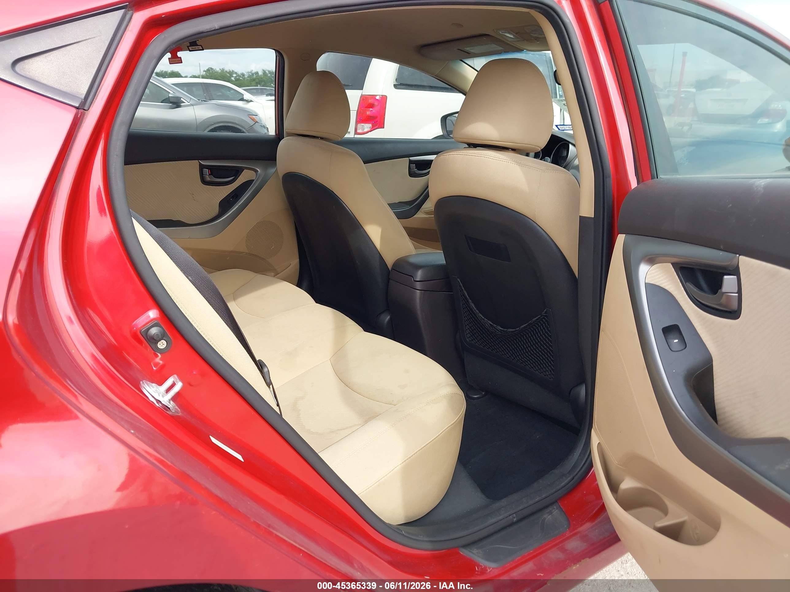 2013 Hyundai Elantra Gls Red vin: KMHDH4AE7DU633343