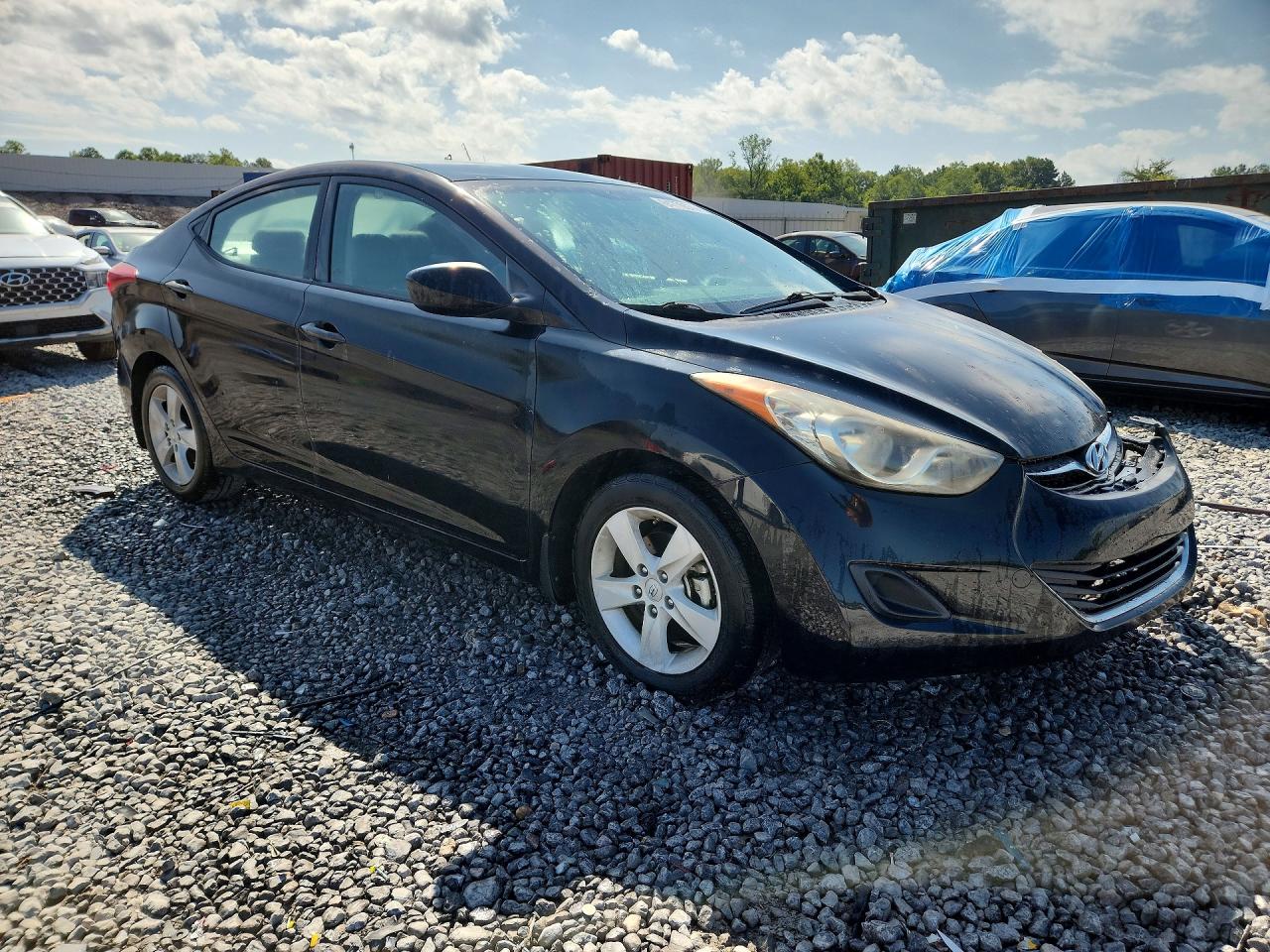 2013 Hyundai Elantra Gls Black vin: KMHDH4AE7DU664186