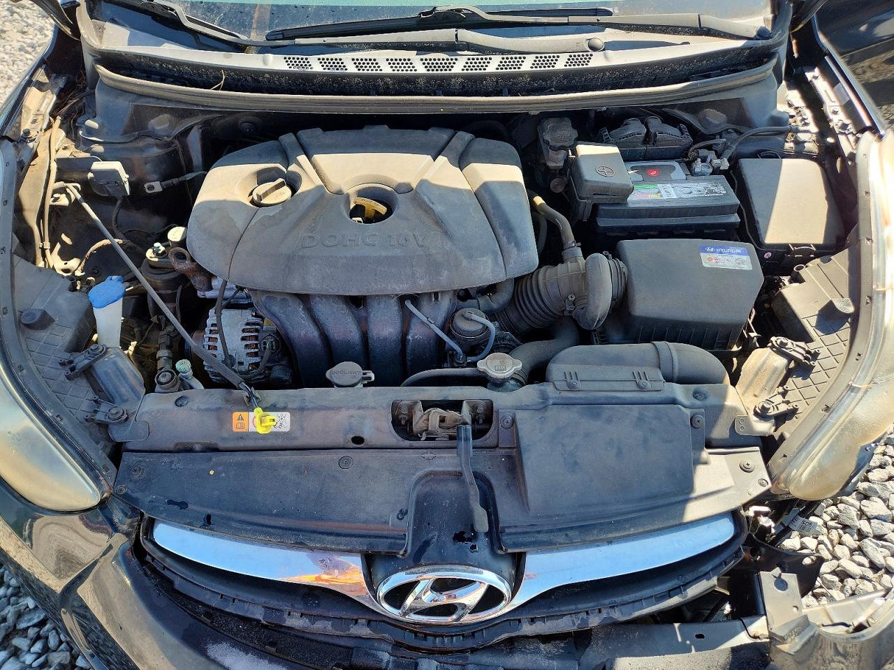 2013 Hyundai Elantra Gls Black vin: KMHDH4AE7DU664186