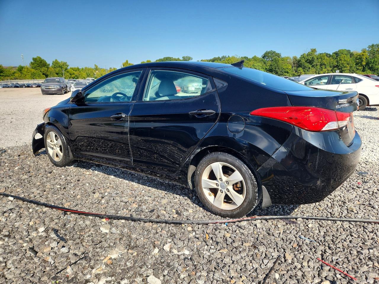 2013 Hyundai Elantra Gls Black vin: KMHDH4AE7DU664186