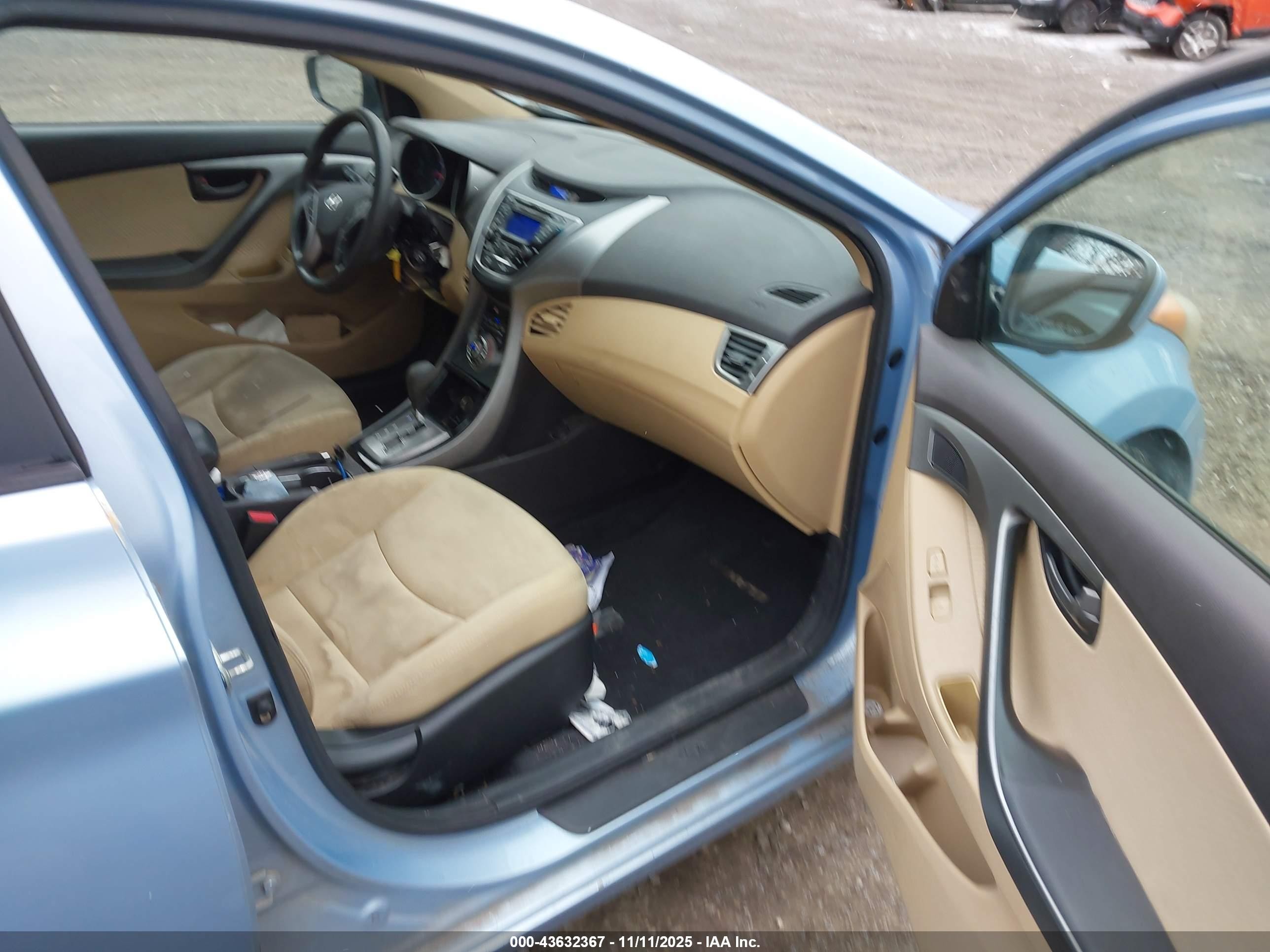 2013 Hyundai Elantra Gls Blue vin: KMHDH4AE7DU684941