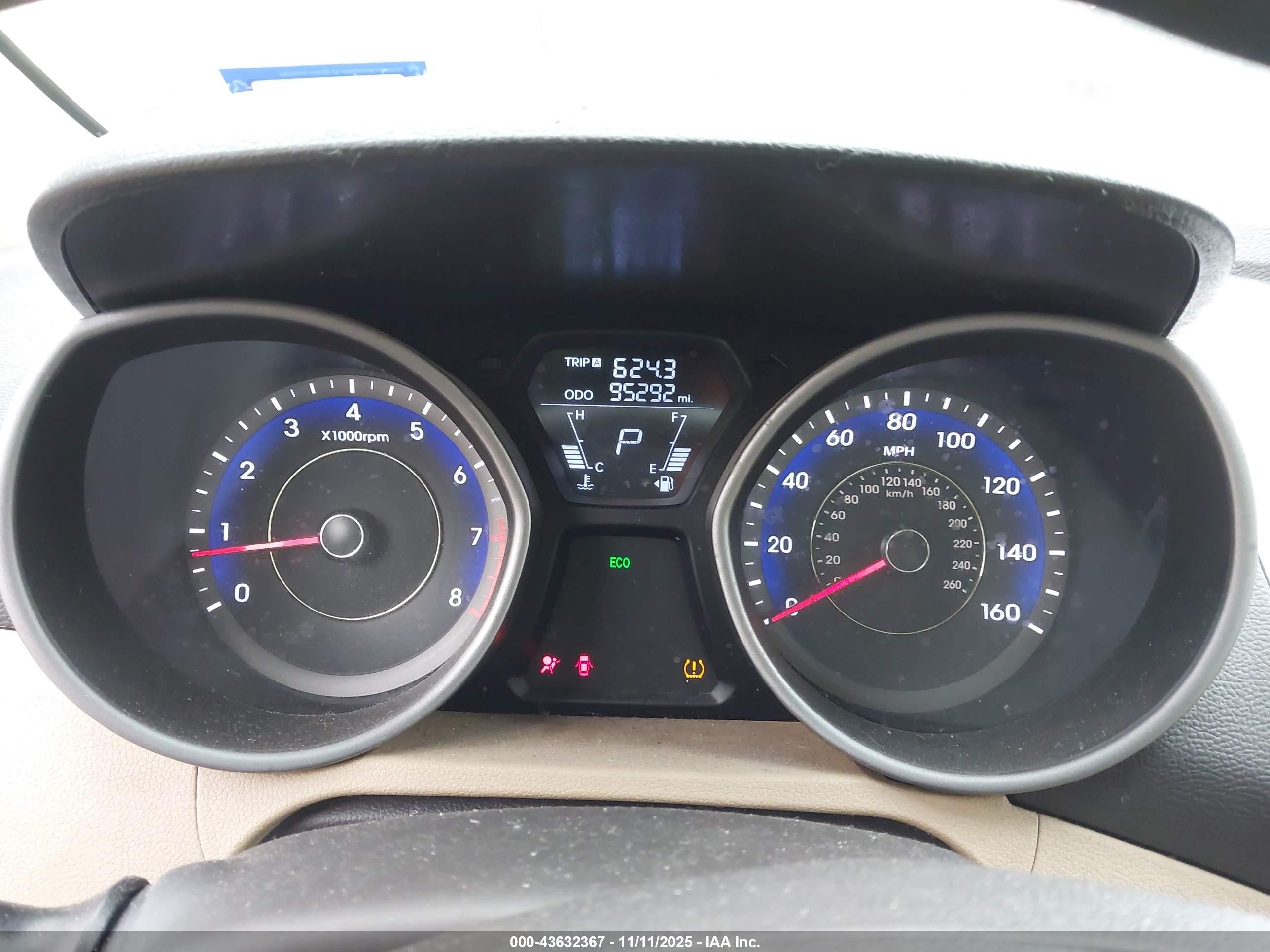 2013 Hyundai Elantra Gls Blue vin: KMHDH4AE7DU684941