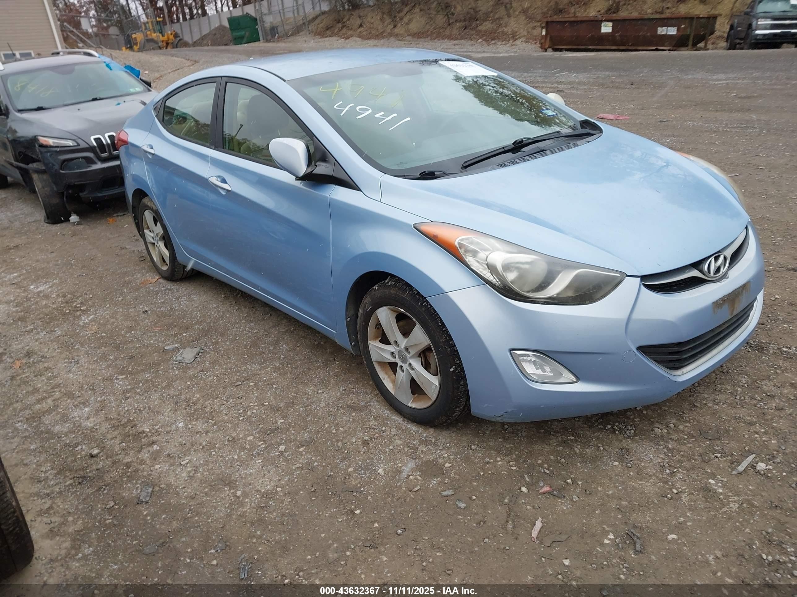 2013 Hyundai Elantra Gls Blue vin: KMHDH4AE7DU684941