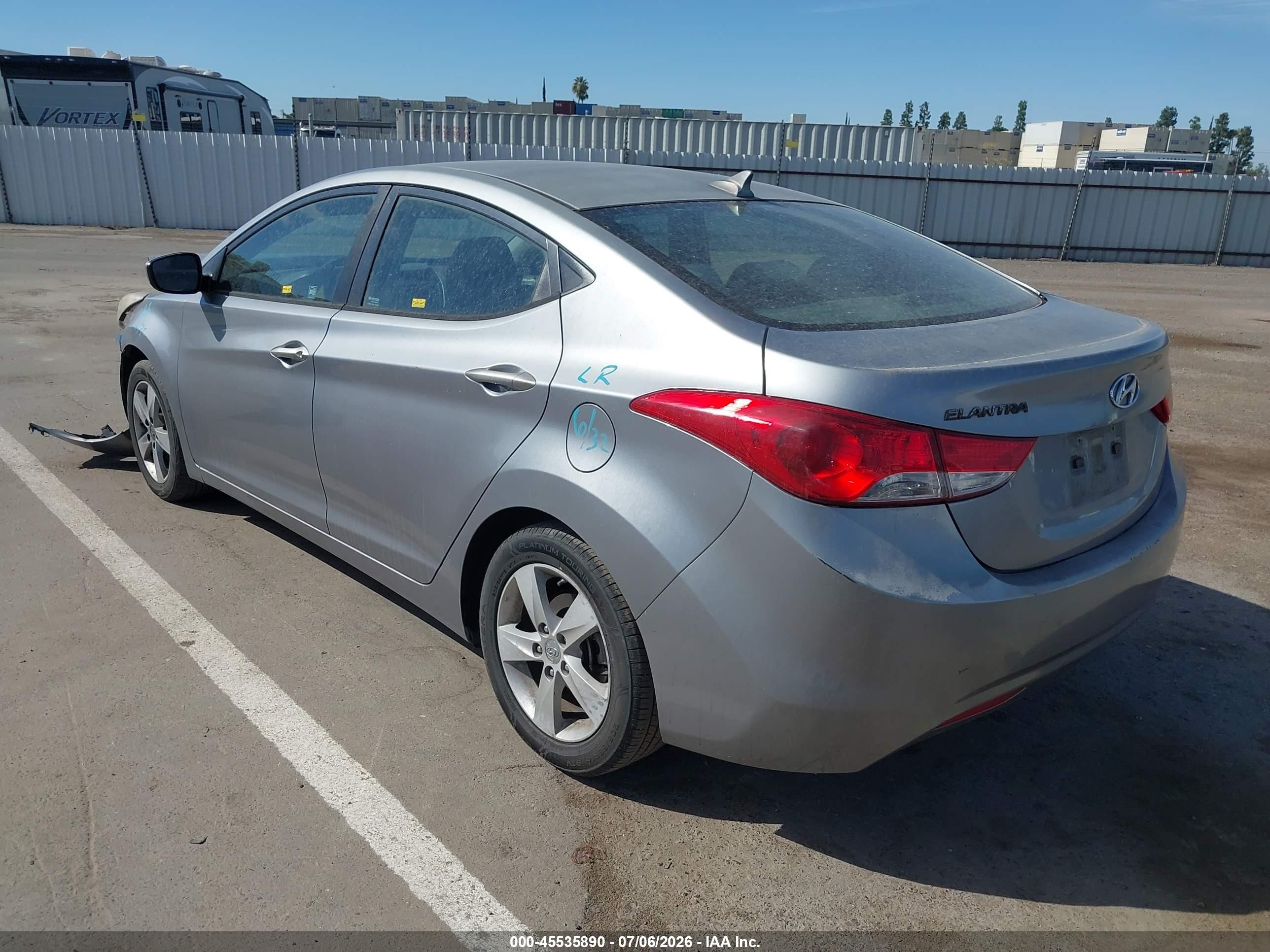 2013 Hyundai Elantra Gls Серый vin: KMHDH4AE7DU710051