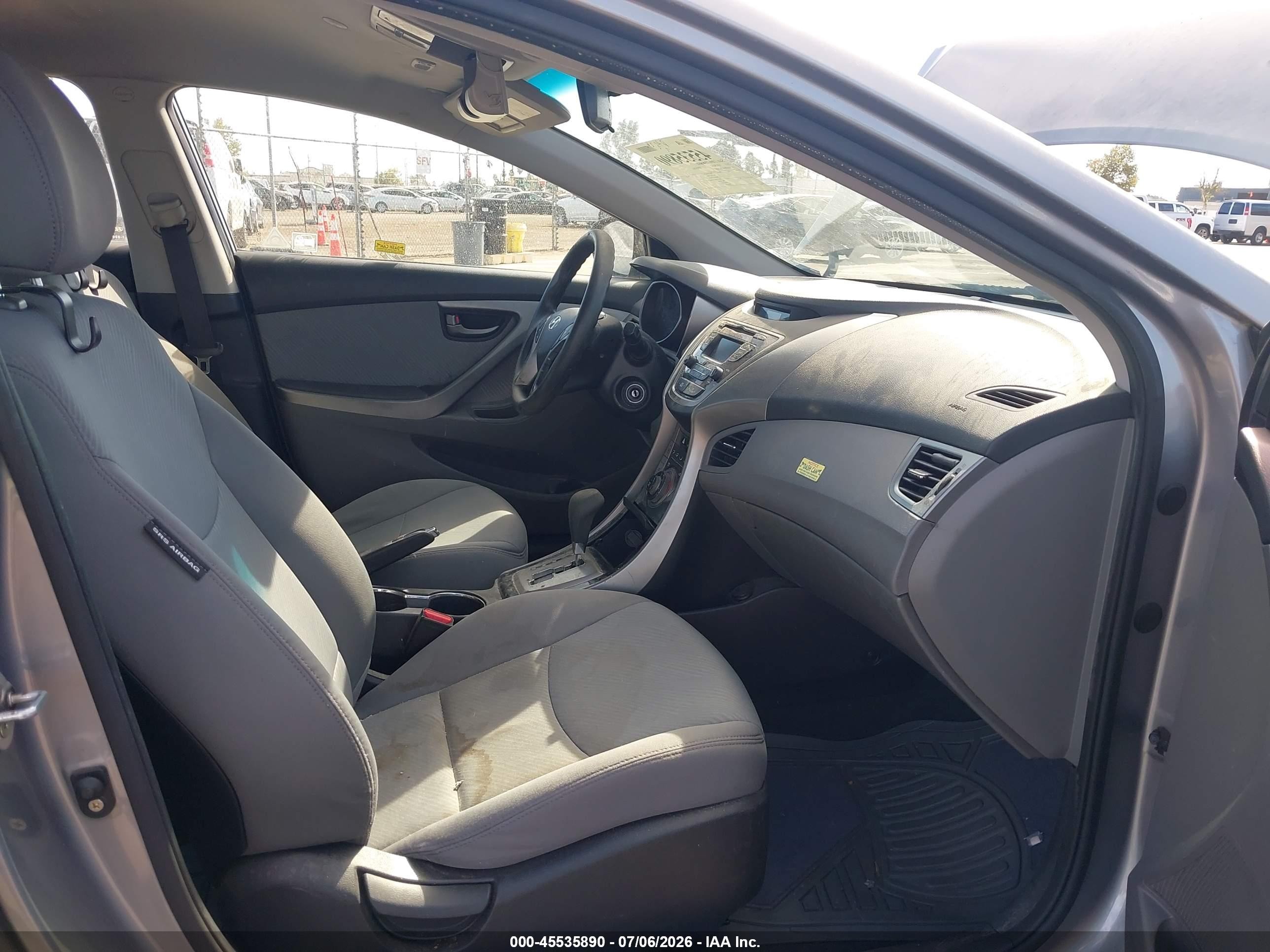 2013 Hyundai Elantra Gls Серый vin: KMHDH4AE7DU710051