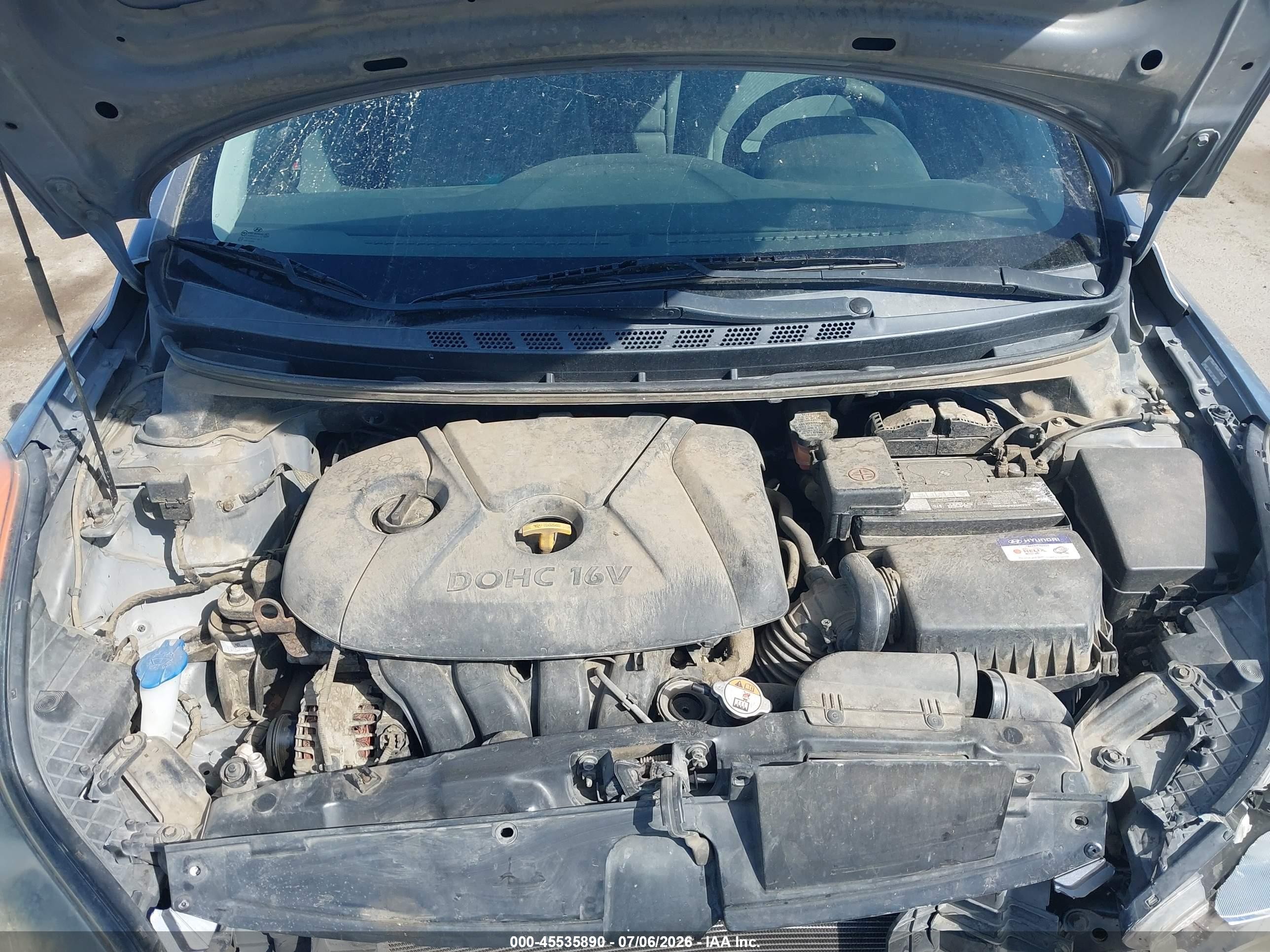 2013 Hyundai Elantra Gls Серый vin: KMHDH4AE7DU710051