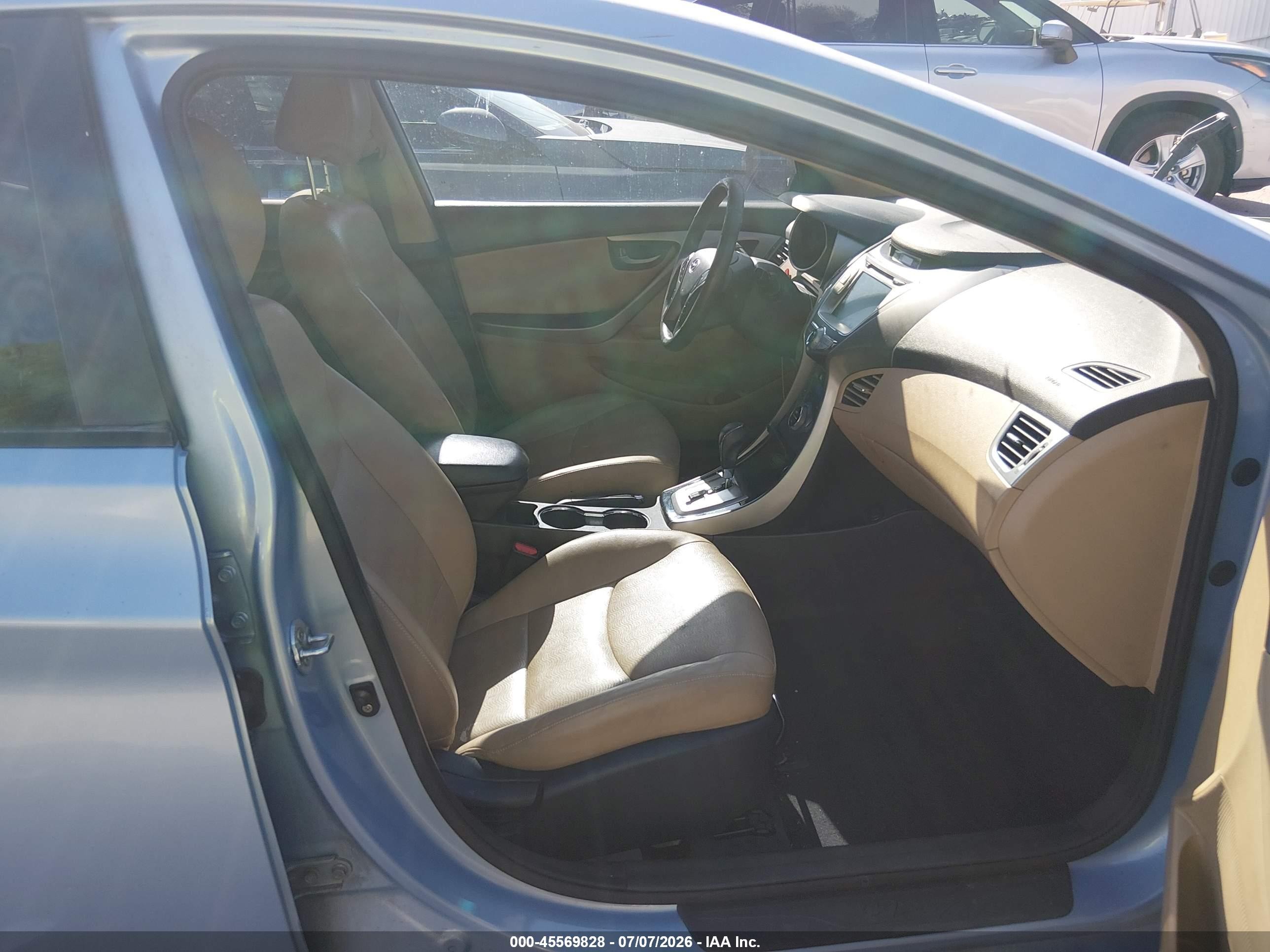 2013 Hyundai Elantra Limited Blue vin: KMHDH4AE7DU716142