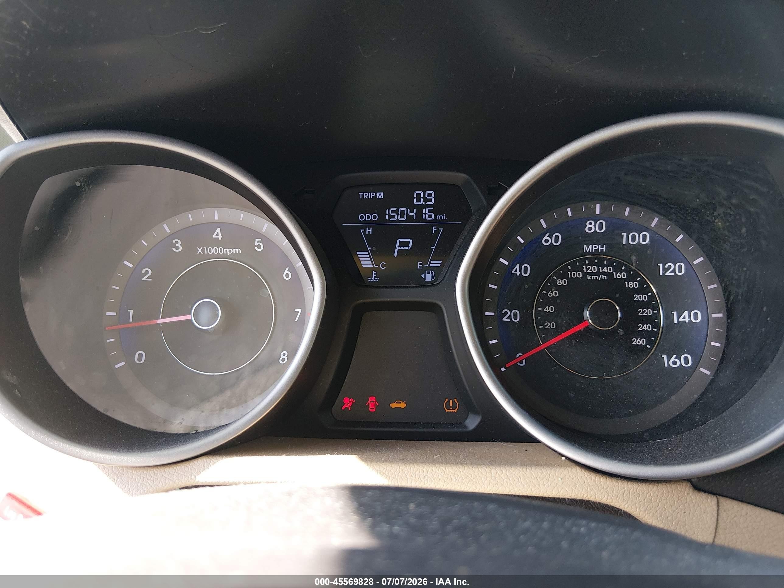 2013 Hyundai Elantra Limited Blue vin: KMHDH4AE7DU716142