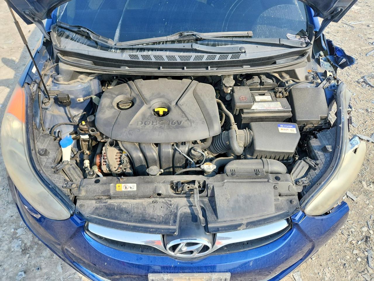 2013 Hyundai Elantra Gls Blue vin: KMHDH4AE7DU718313