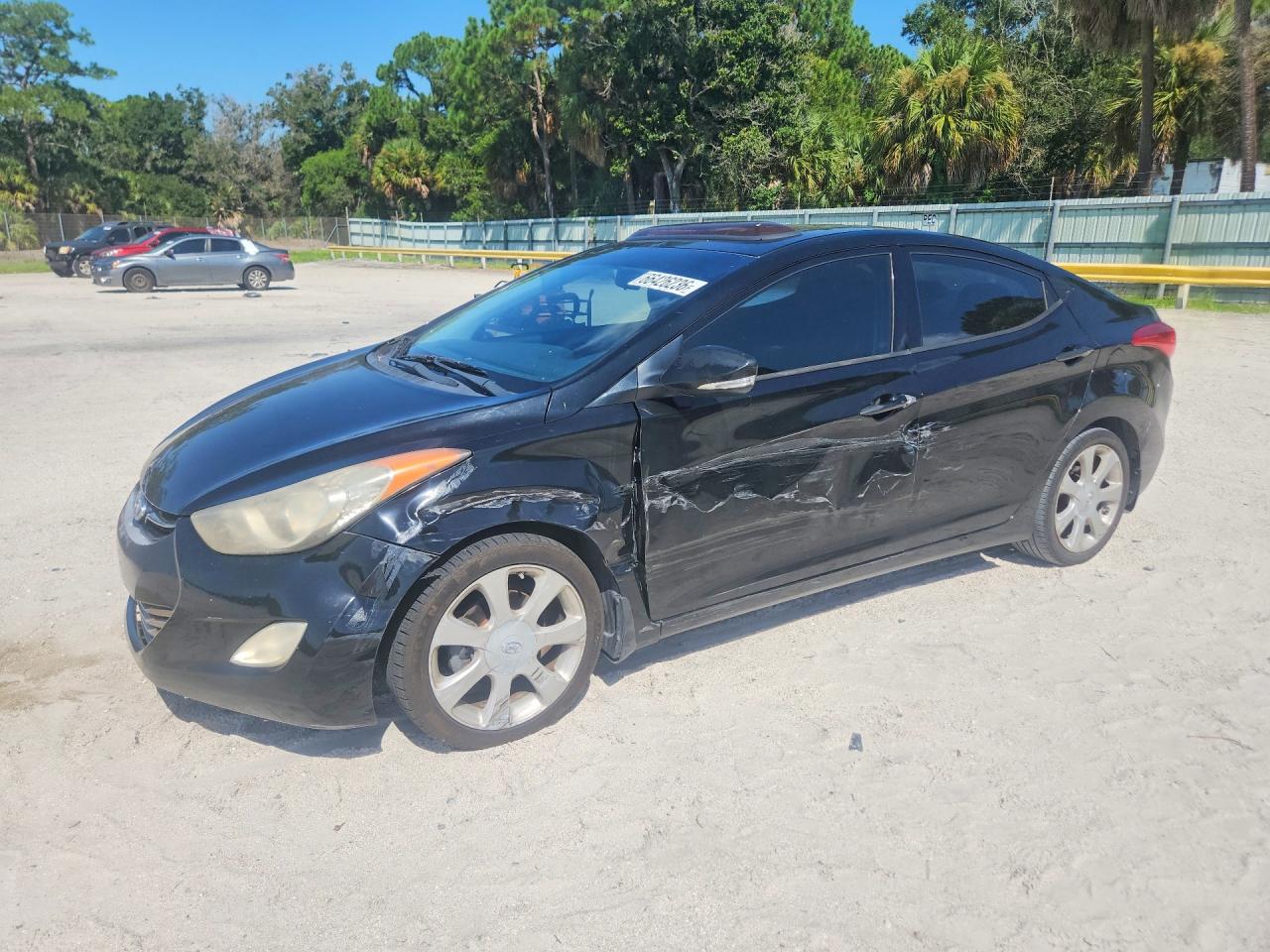 2013 Hyundai Elantra Limited Black vin: KMHDH4AE7DU730364