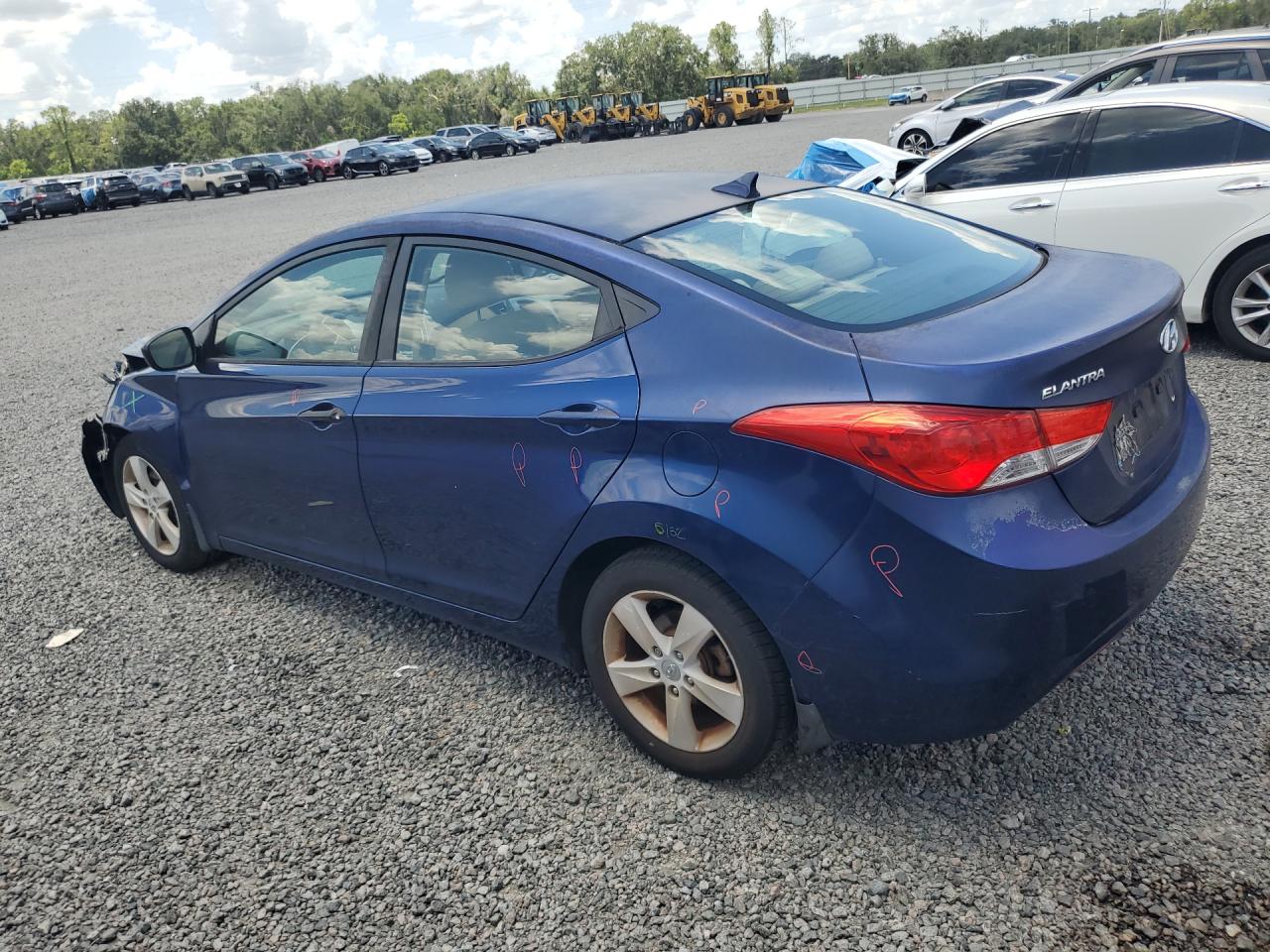 2013 Hyundai Elantra Gls Blue vin: KMHDH4AE7DU737007