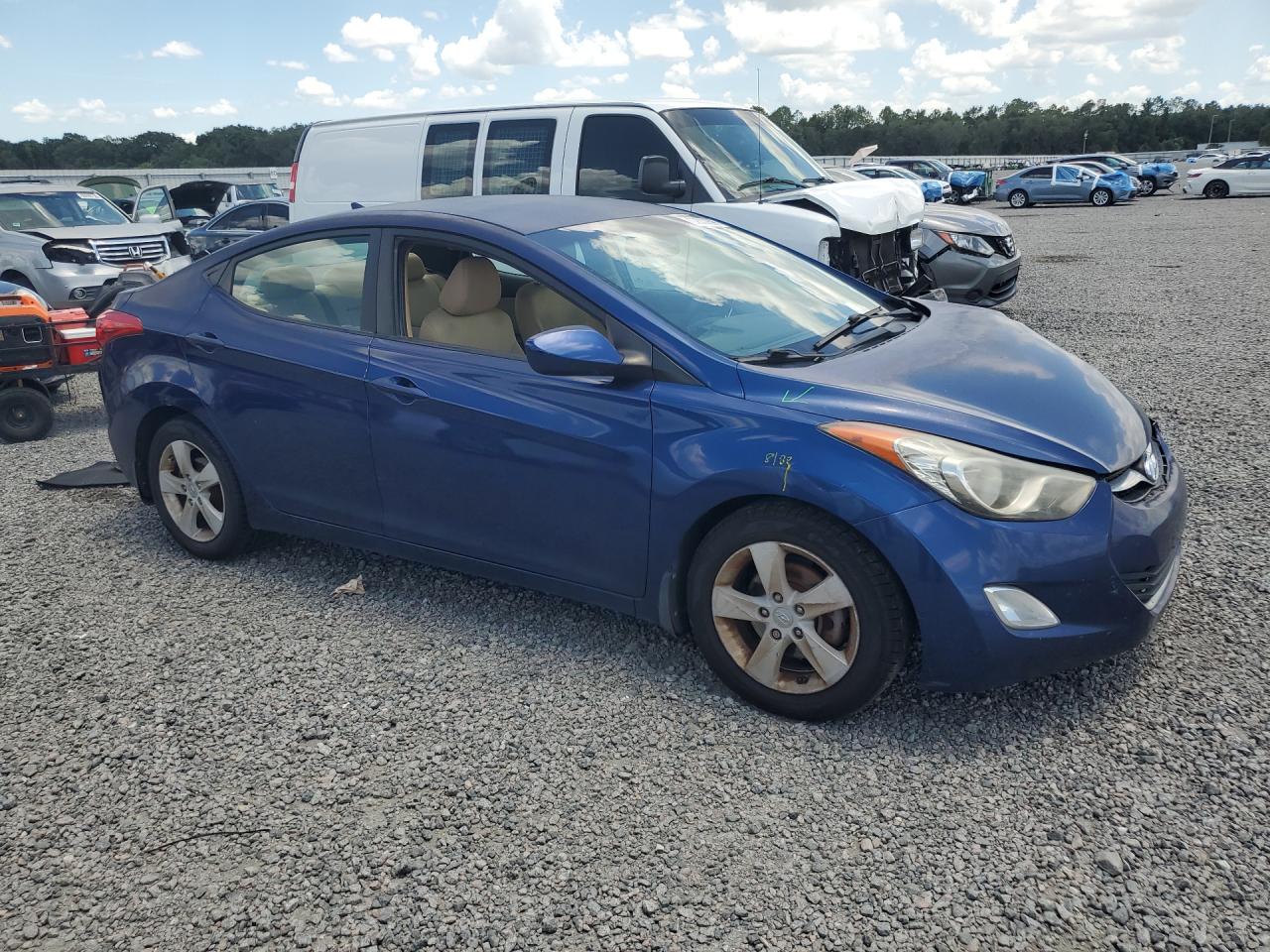 2013 Hyundai Elantra Gls Blue vin: KMHDH4AE7DU737007
