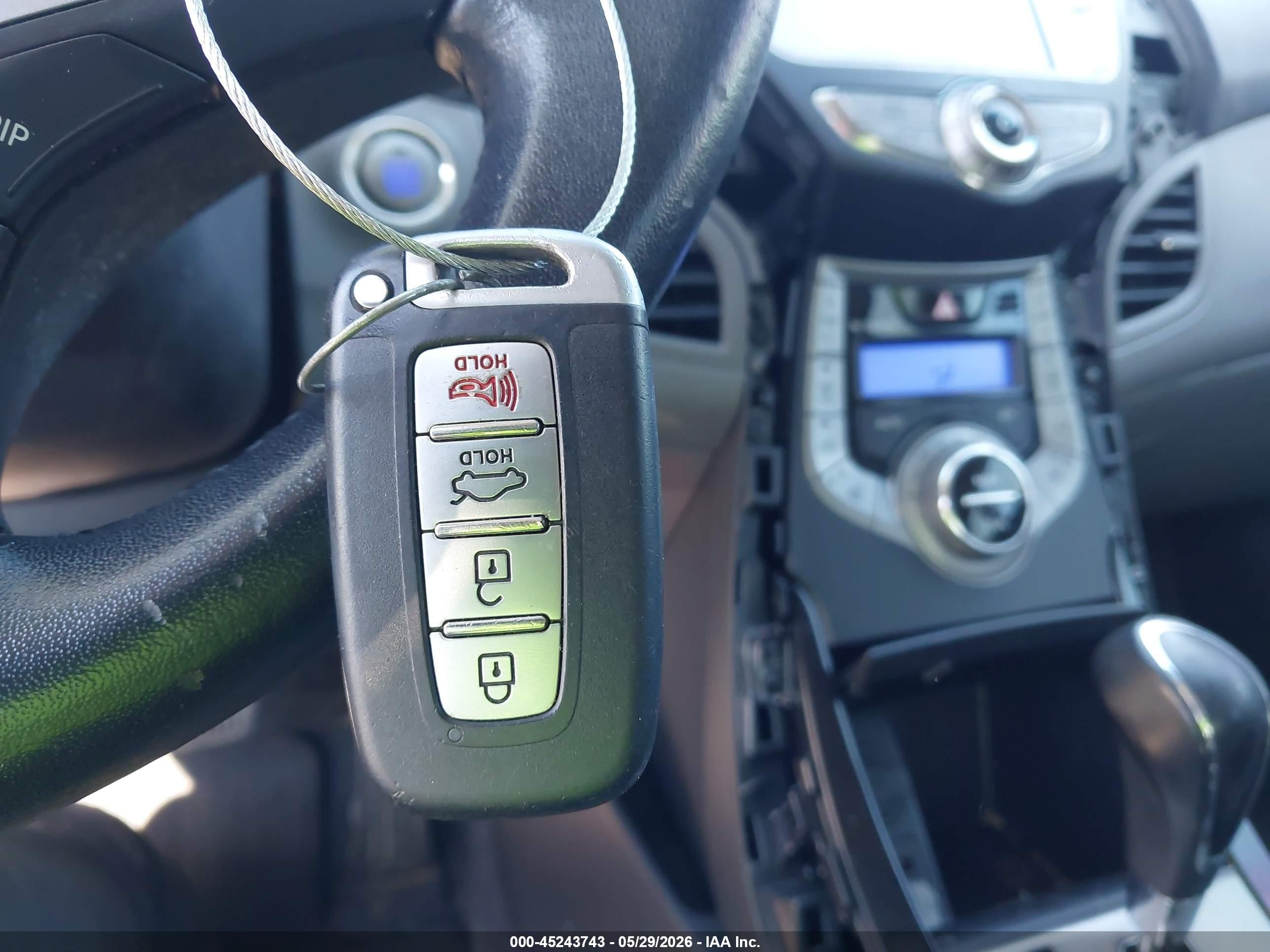 2013 Hyundai Elantra Limited Gray vin: KMHDH4AE7DU738044