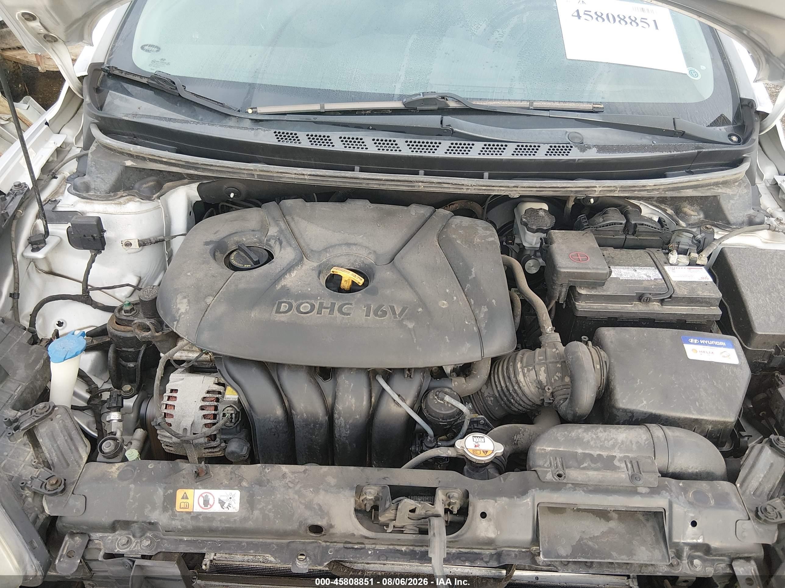 2013 Hyundai Elantra Limited Silver vin: KMHDH4AE7DU748265