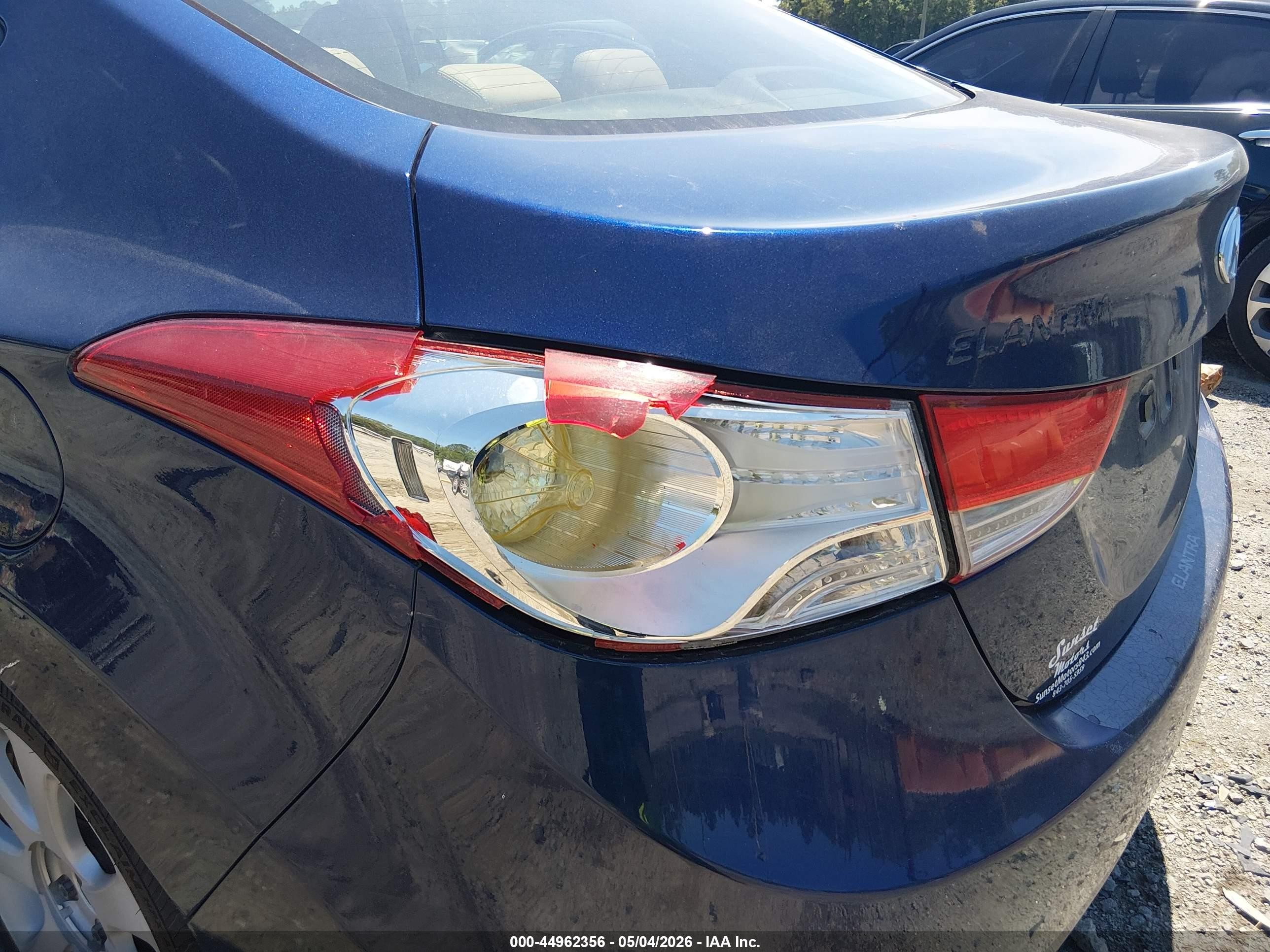 2013 Hyundai Elantra Limited Синий vin: KMHDH4AE7DU749805