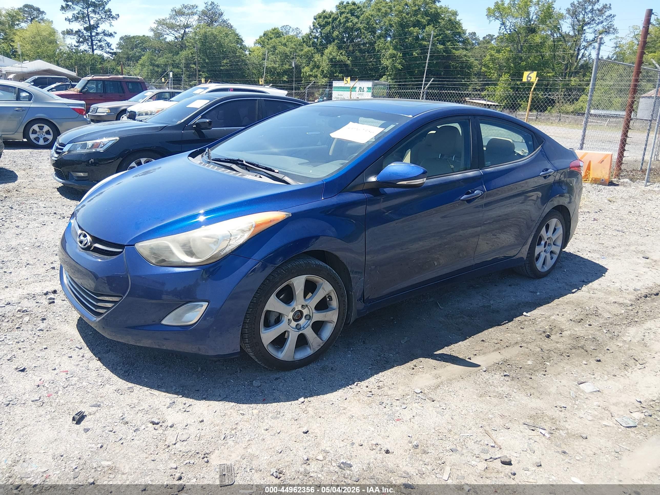 2013 Hyundai Elantra Limited Синий vin: KMHDH4AE7DU749805