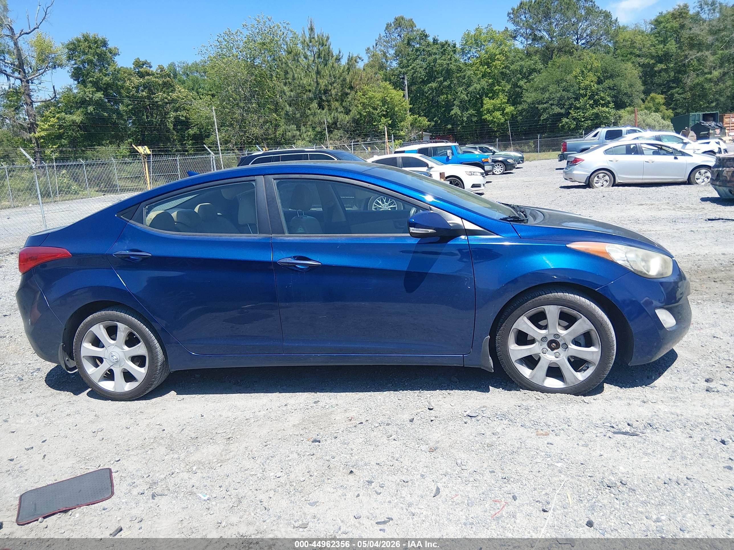 2013 Hyundai Elantra Limited Синий vin: KMHDH4AE7DU749805