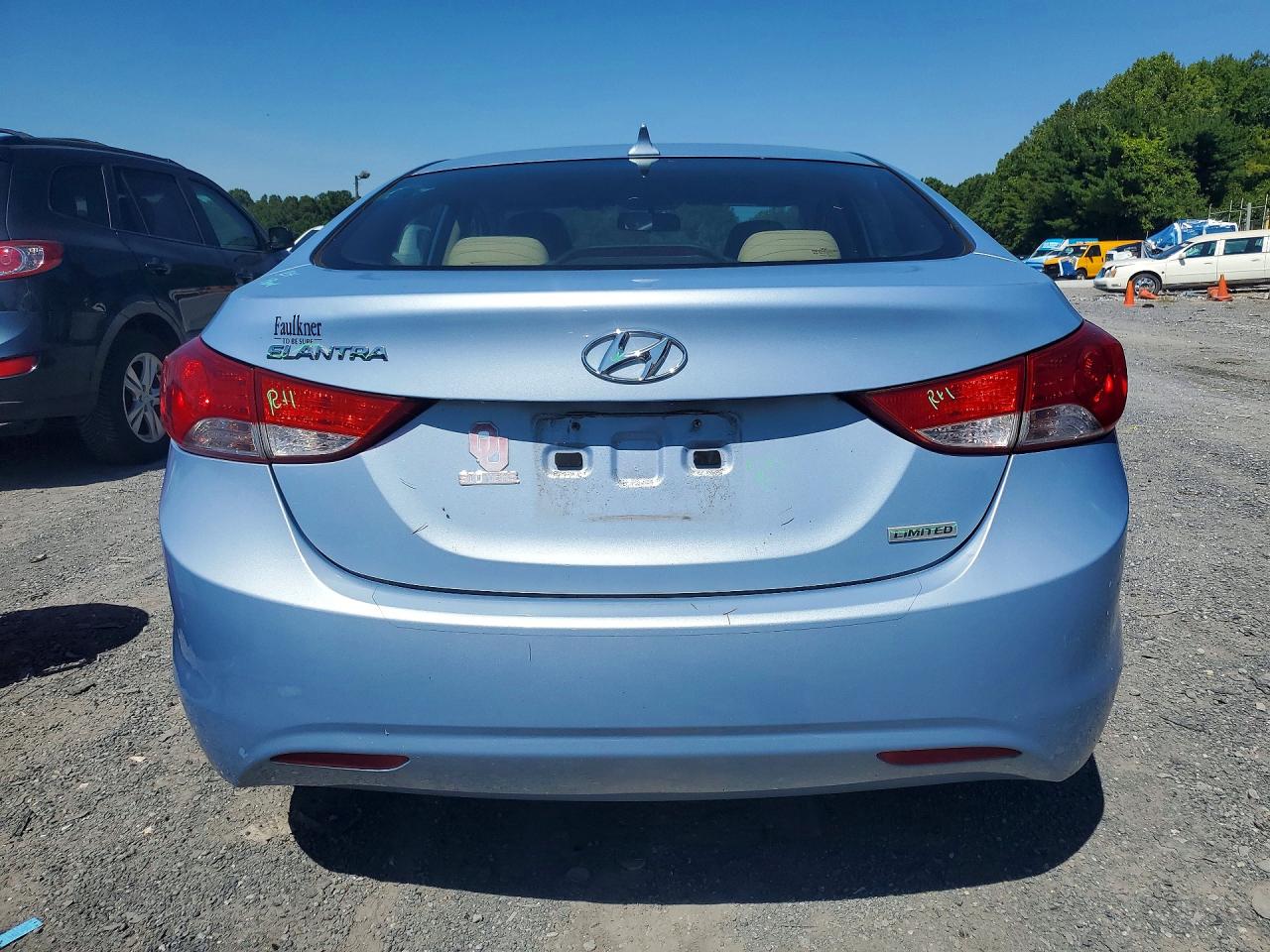 2013 Hyundai Elantra Limited Blue vin: KMHDH4AE7DU763137
