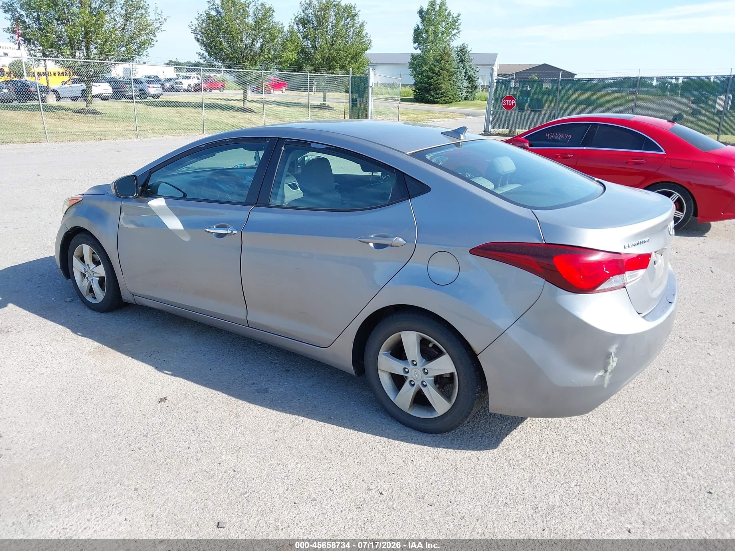 2013 Hyundai Elantra Gls Gray vin: KMHDH4AE7DU777393