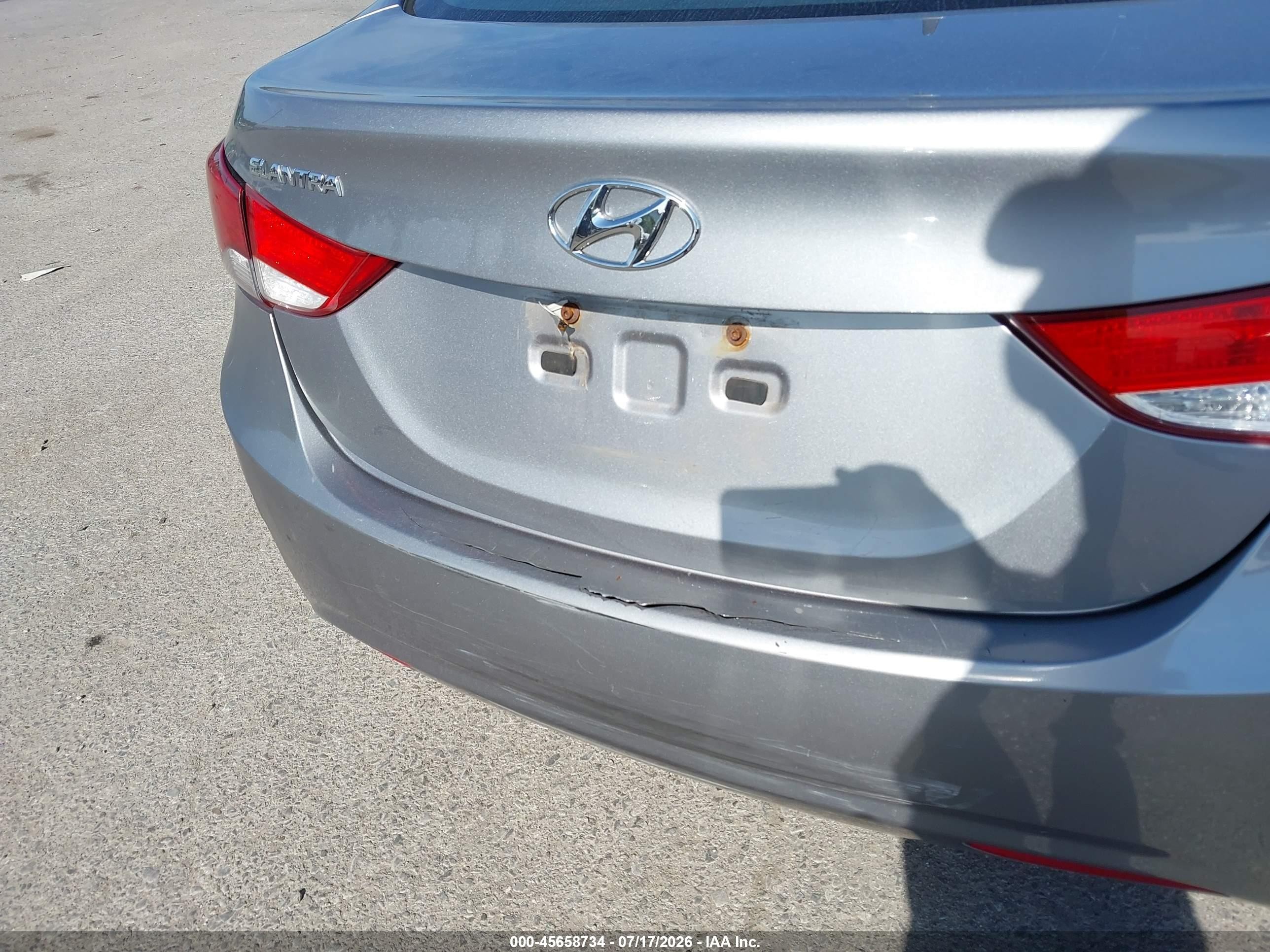 2013 Hyundai Elantra Gls Gray vin: KMHDH4AE7DU777393