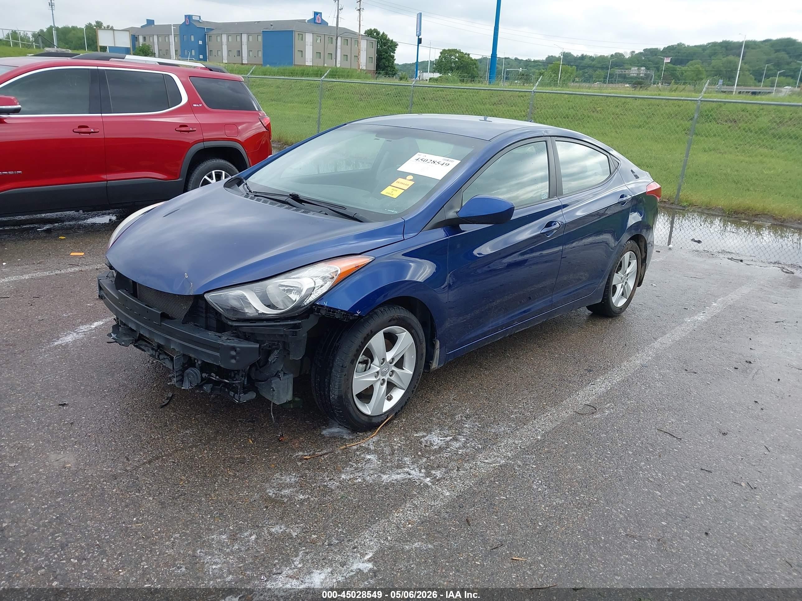 2013 Hyundai Elantra Gls Blue vin: KMHDH4AE7DU778947