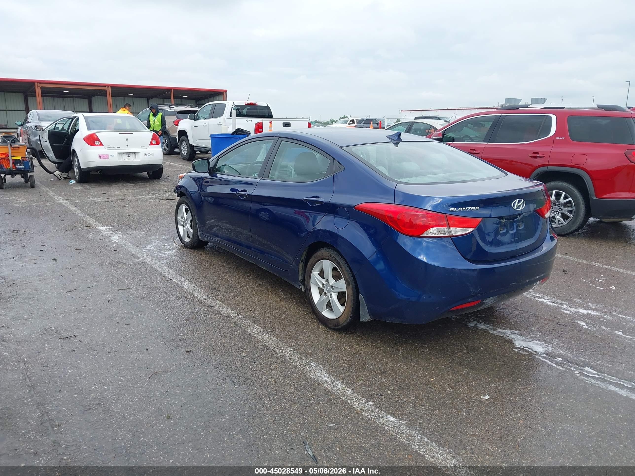 2013 Hyundai Elantra Gls Blue vin: KMHDH4AE7DU778947