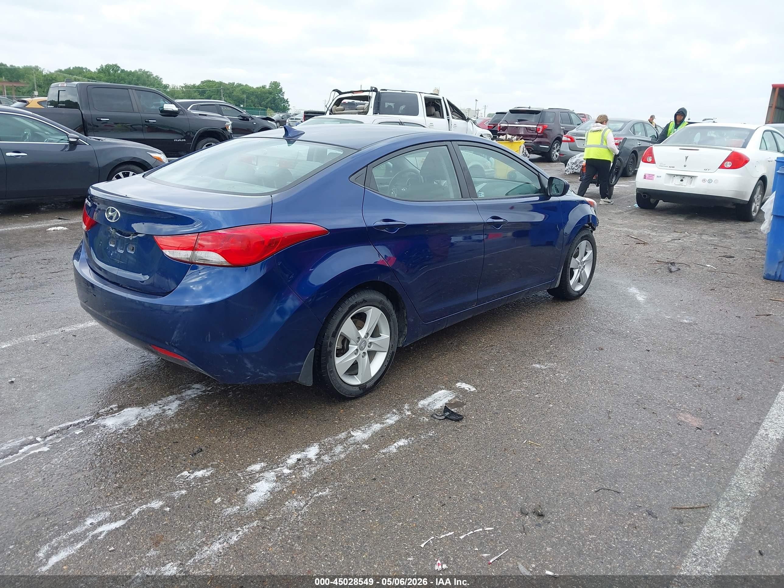 2013 Hyundai Elantra Gls Blue vin: KMHDH4AE7DU778947