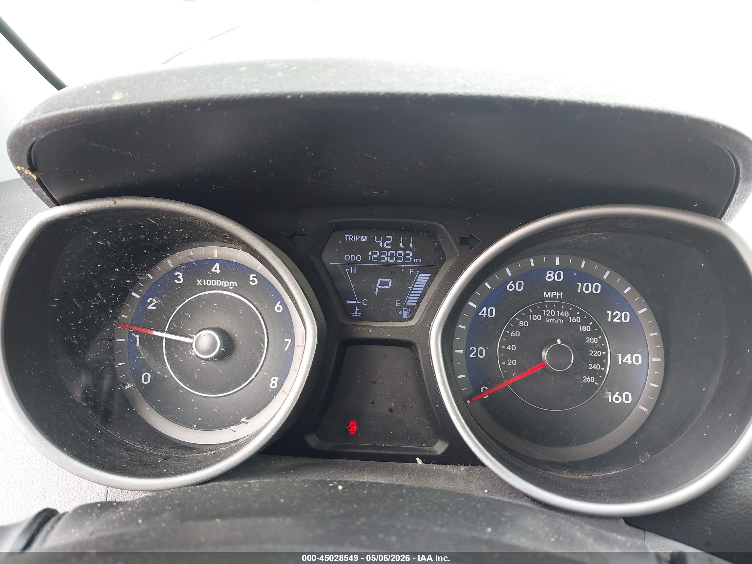 2013 Hyundai Elantra Gls Blue vin: KMHDH4AE7DU778947