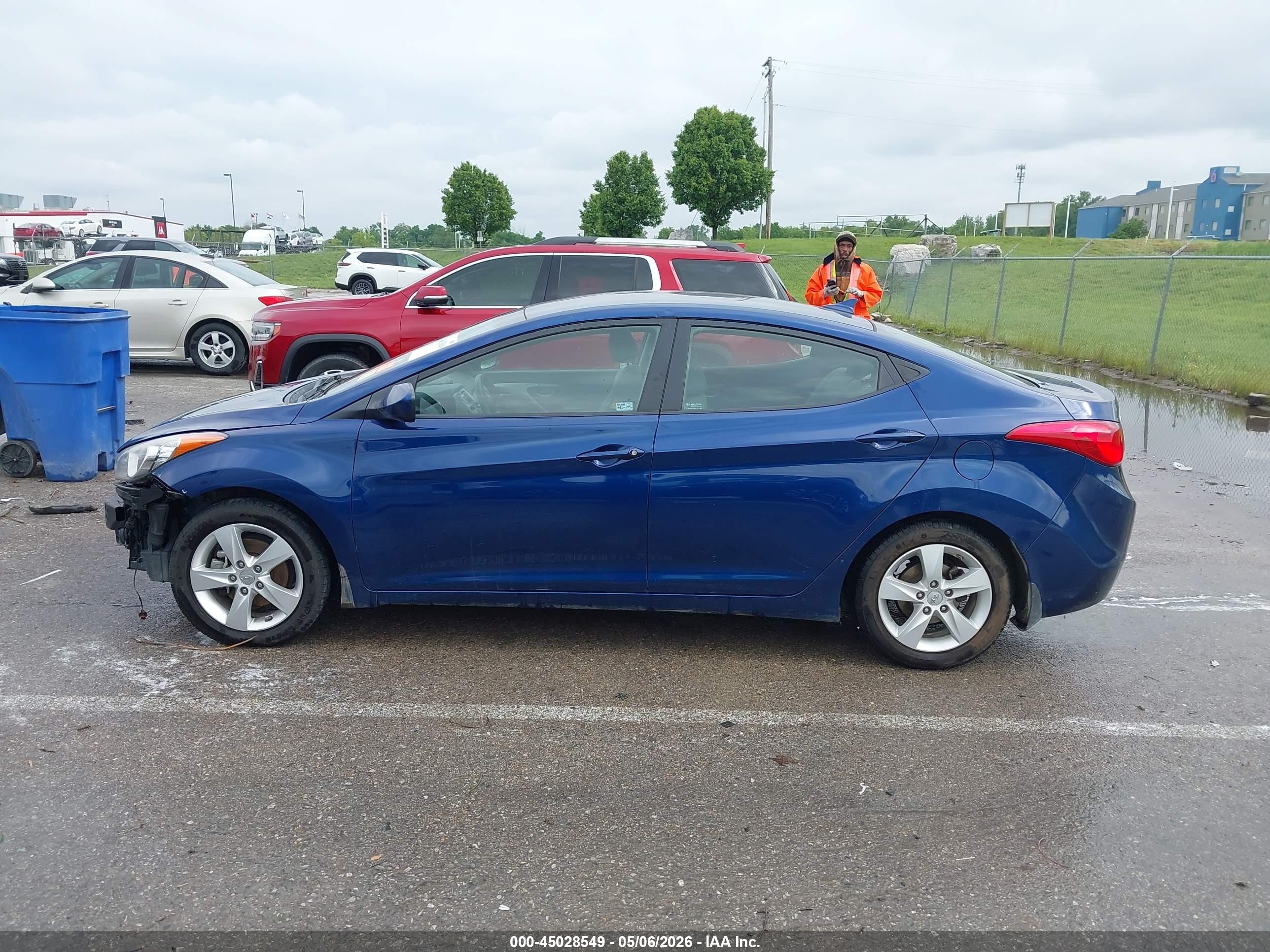 2013 Hyundai Elantra Gls Blue vin: KMHDH4AE7DU778947