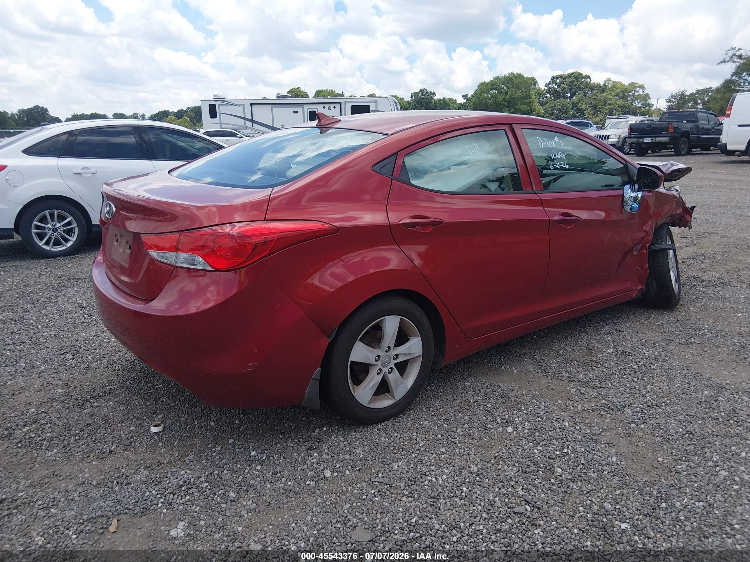 2013 Hyundai Elantra Gls (ulsan Plant) Red vin: KMHDH4AE7DU785512