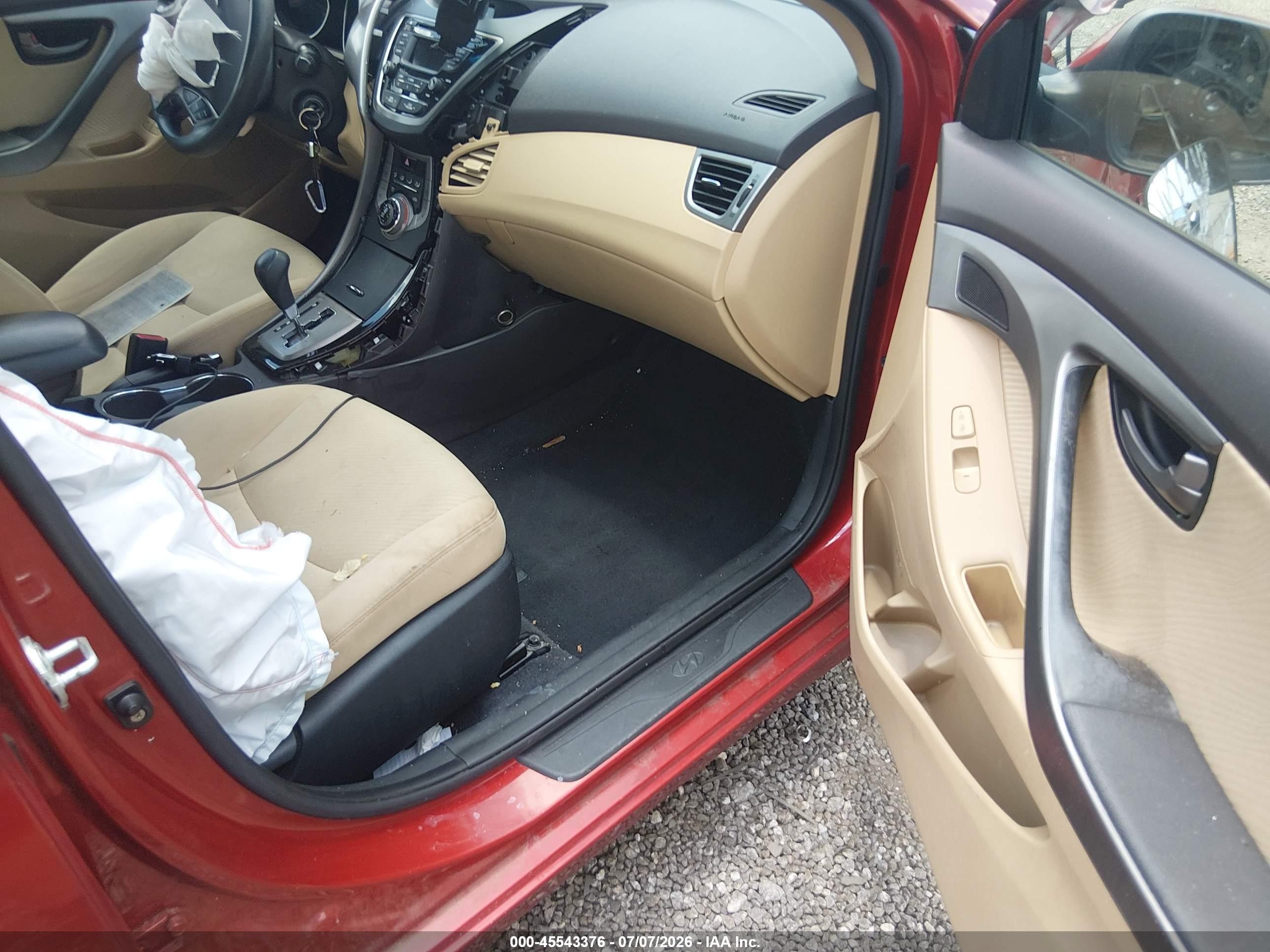 2013 Hyundai Elantra Gls (ulsan Plant) Red vin: KMHDH4AE7DU785512