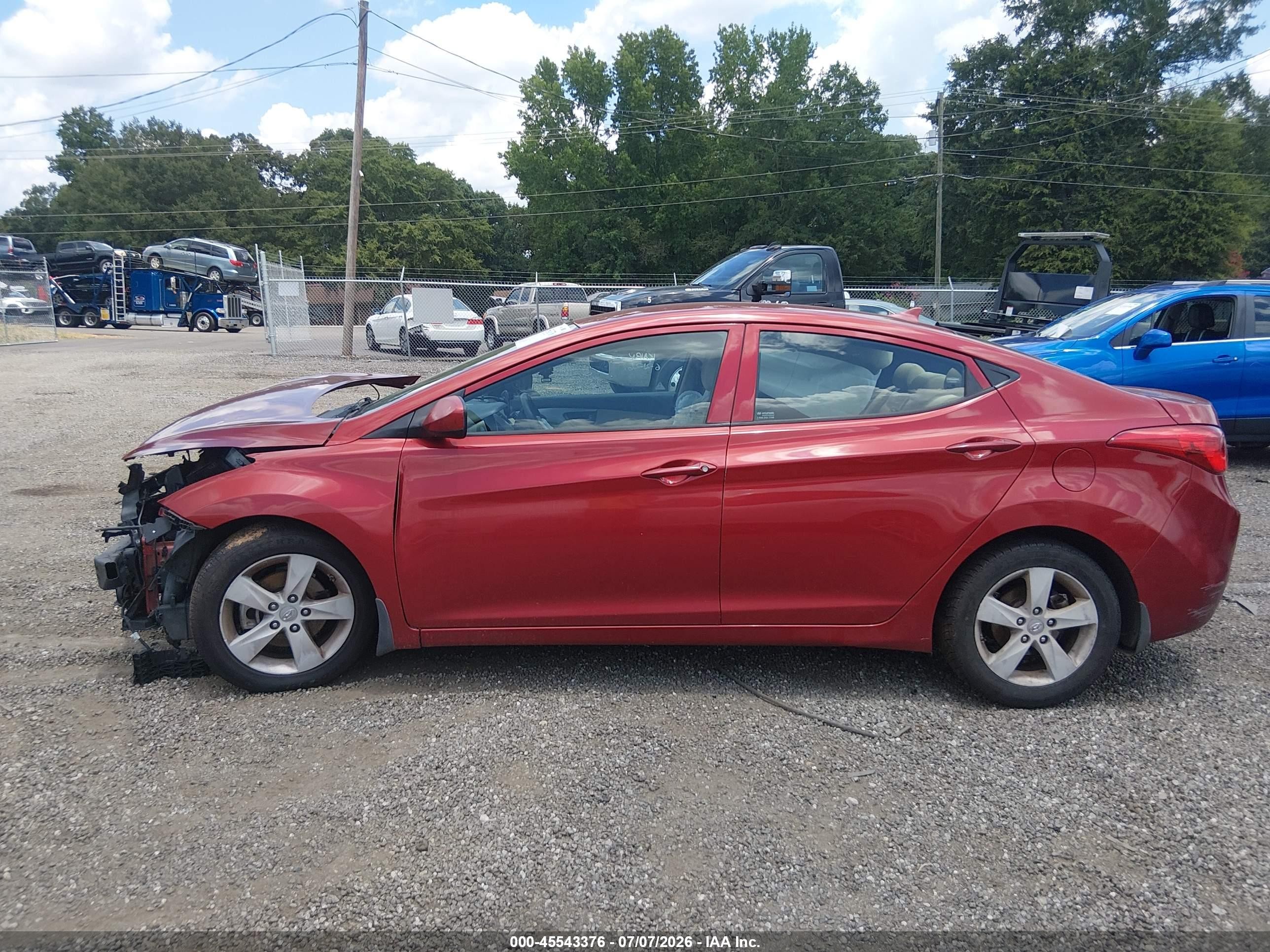 2013 Hyundai Elantra Gls (ulsan Plant) Red vin: KMHDH4AE7DU785512