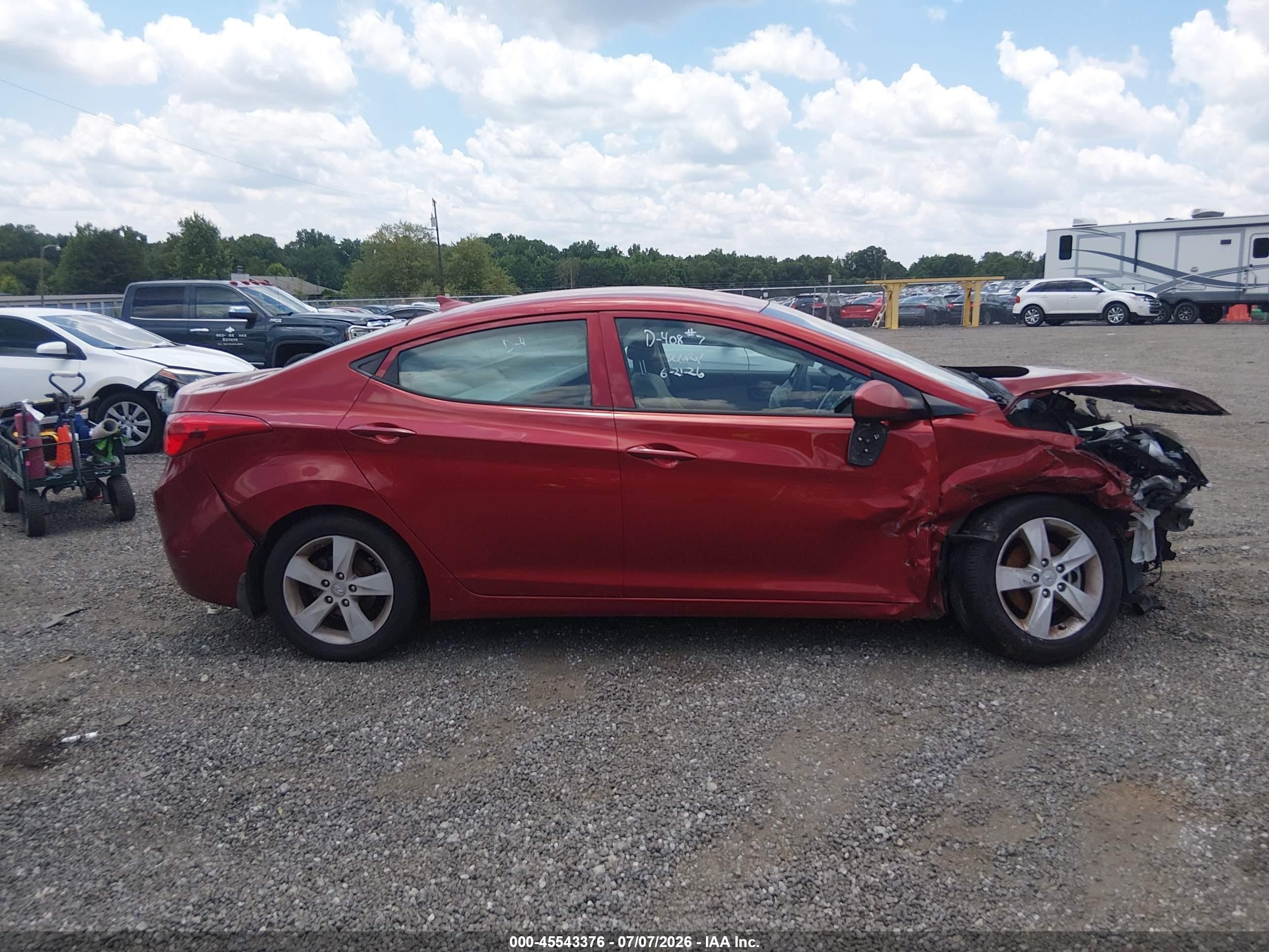 2013 Hyundai Elantra Gls (ulsan Plant) Red vin: KMHDH4AE7DU785512
