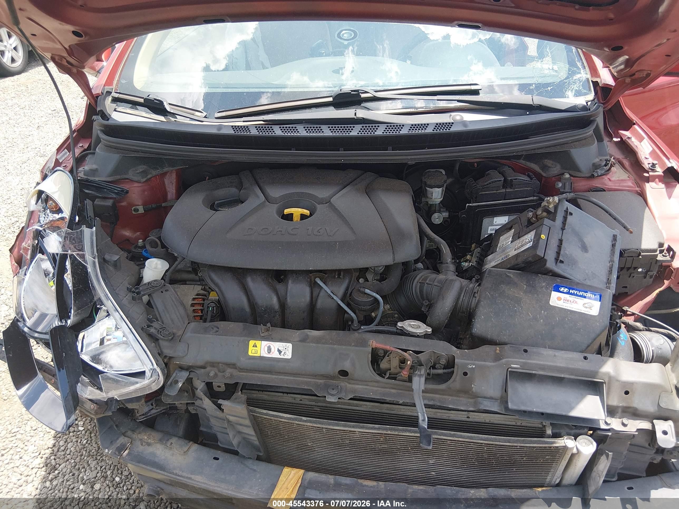 2013 Hyundai Elantra Gls (ulsan Plant) Red vin: KMHDH4AE7DU785512