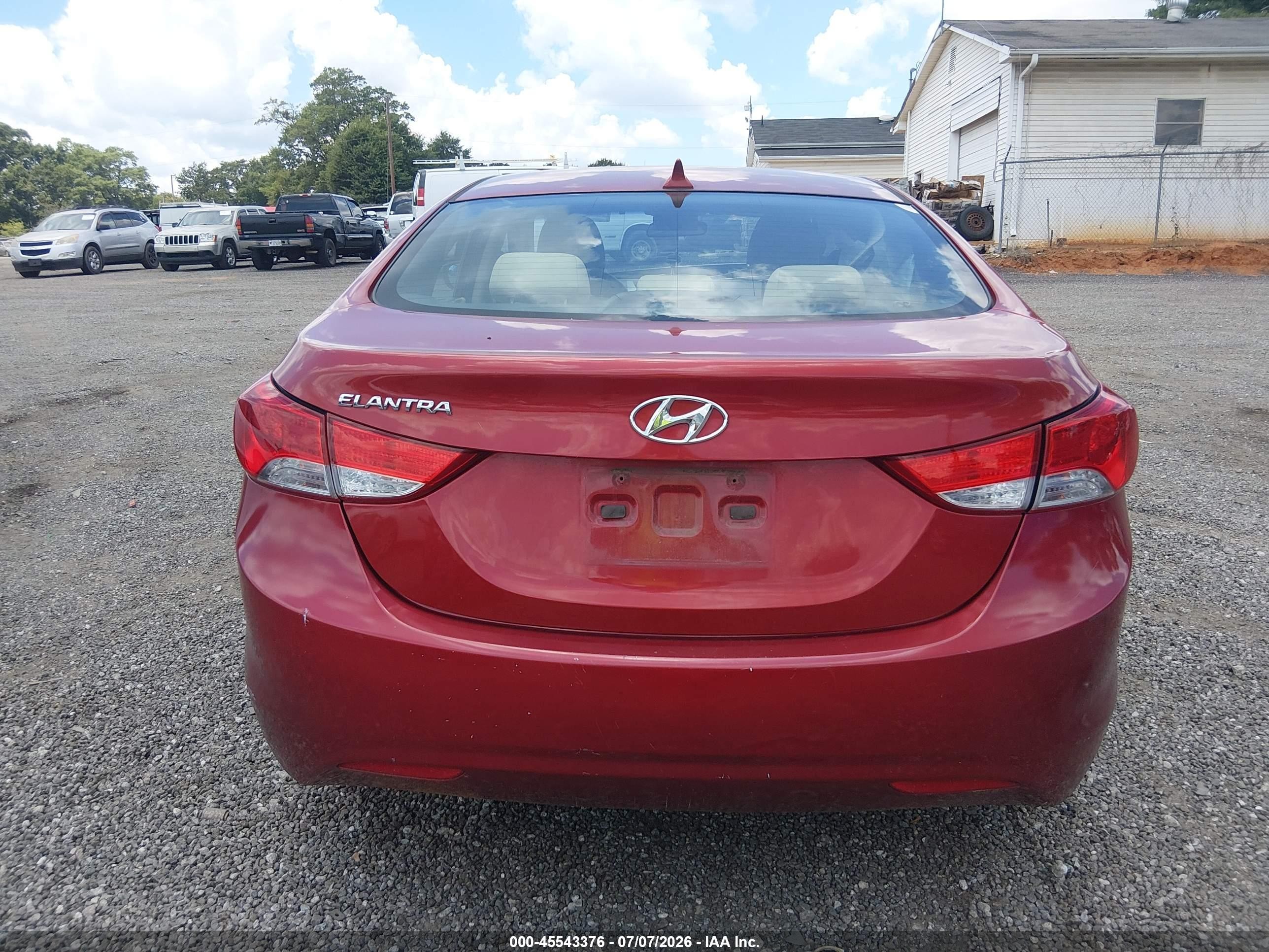 2013 Hyundai Elantra Gls (ulsan Plant) Red vin: KMHDH4AE7DU785512