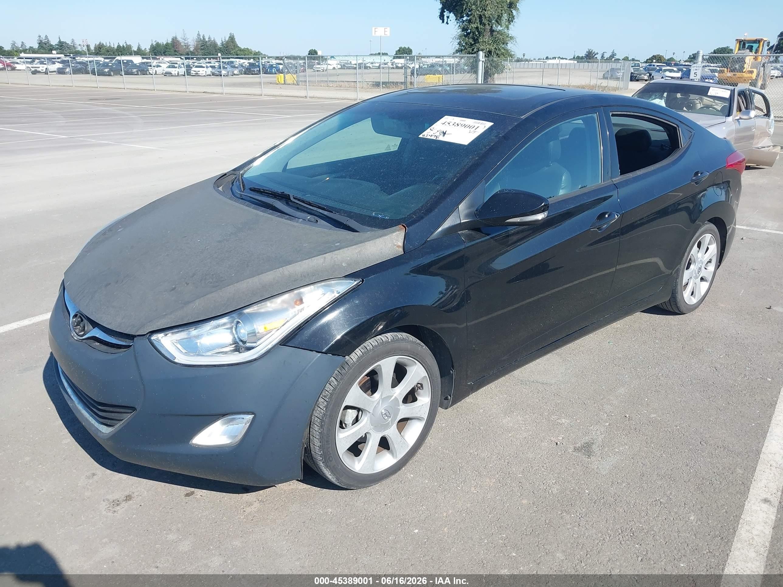 2013 Hyundai Elantra Limited Black vin: KMHDH4AE7DU820792