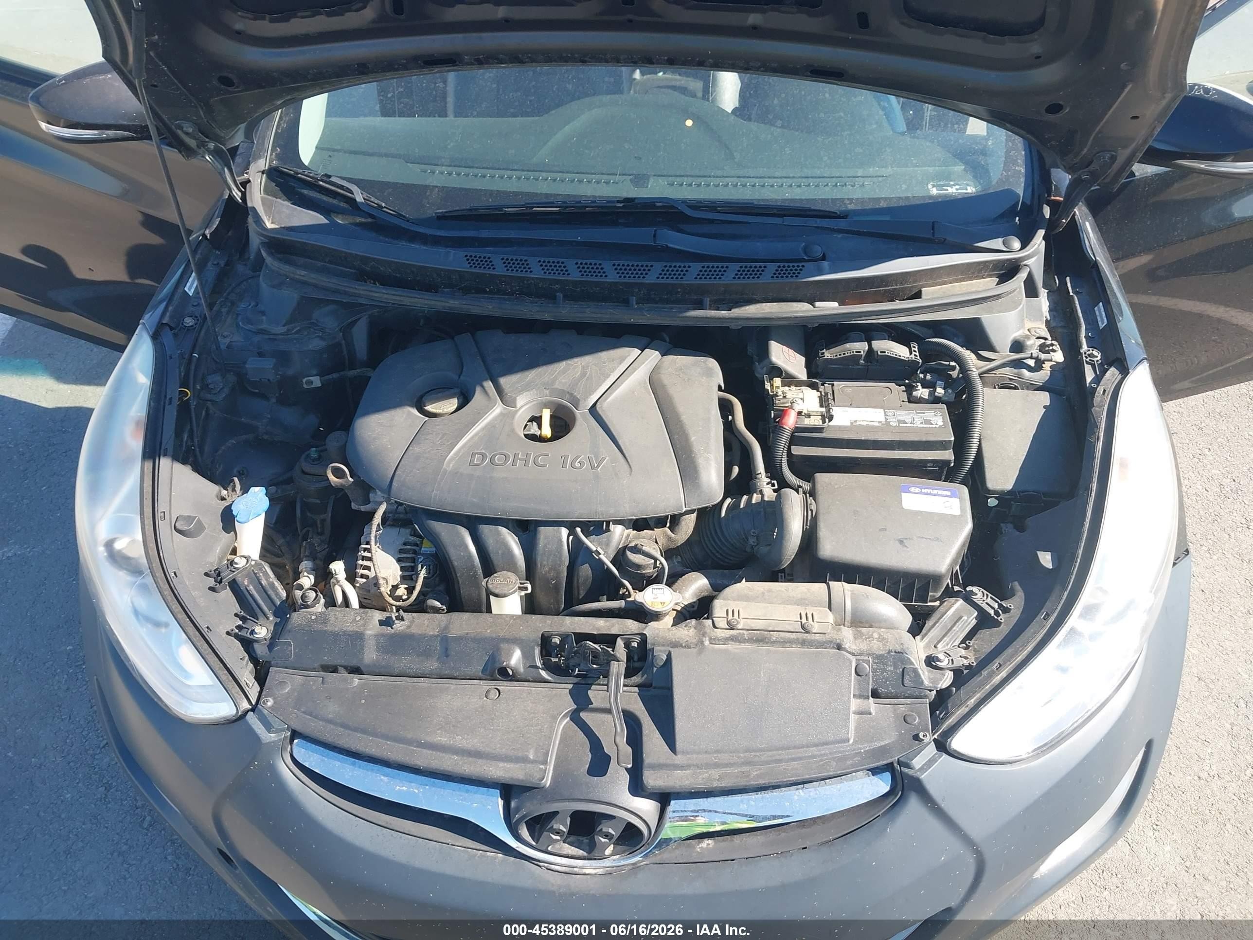 2013 Hyundai Elantra Limited Black vin: KMHDH4AE7DU820792