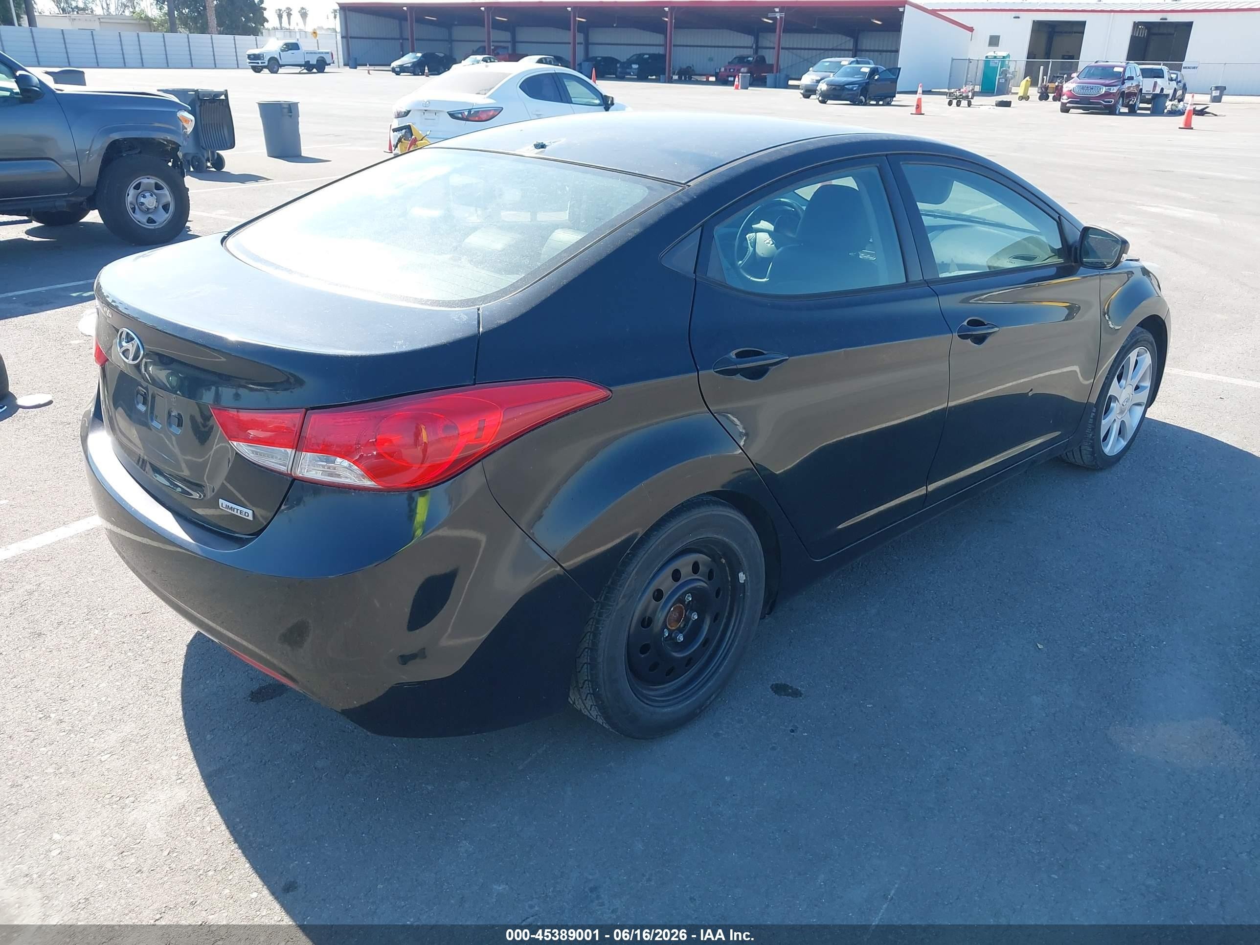 2013 Hyundai Elantra Limited Black vin: KMHDH4AE7DU820792