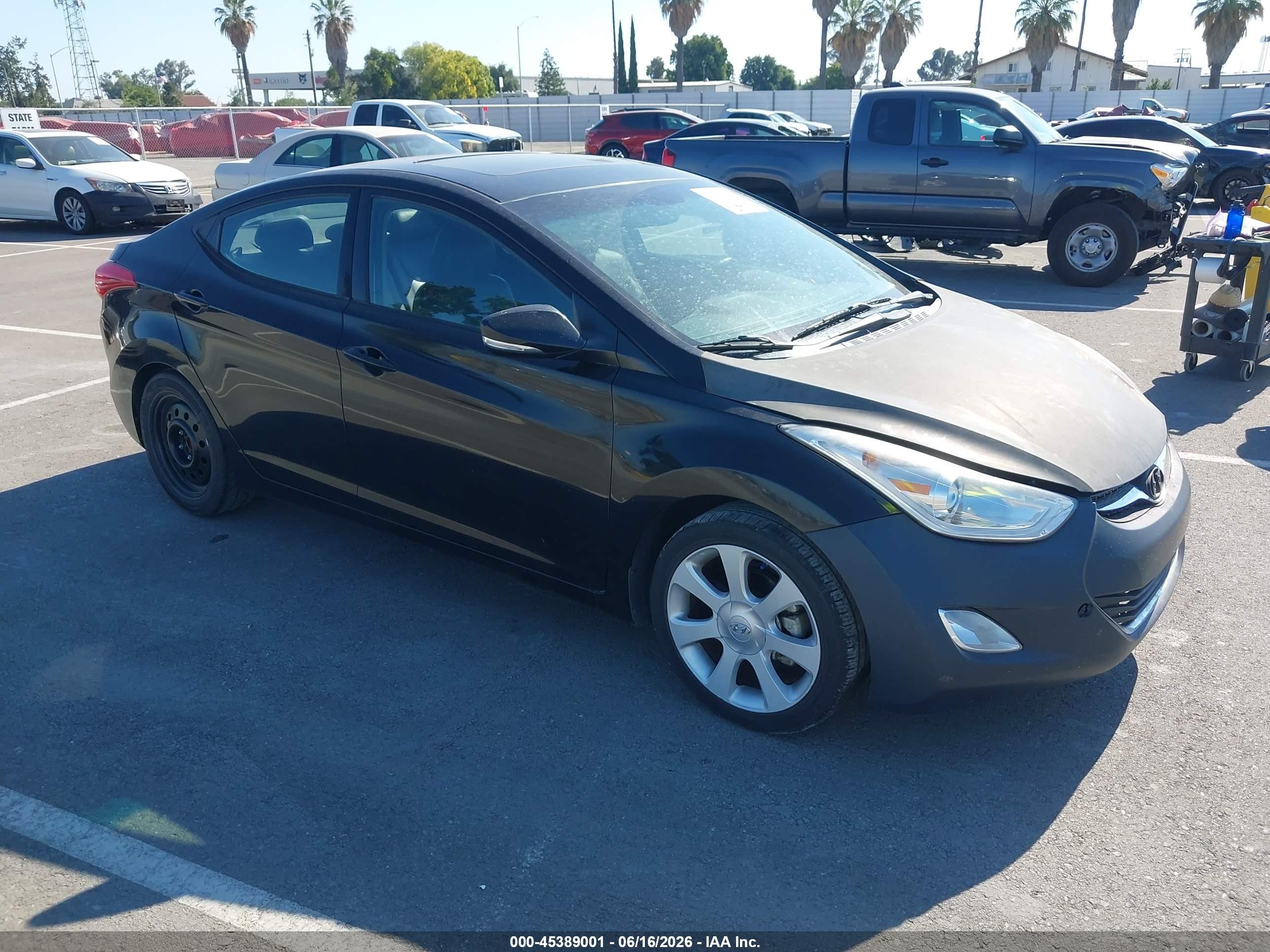 2013 Hyundai Elantra Limited Black vin: KMHDH4AE7DU820792