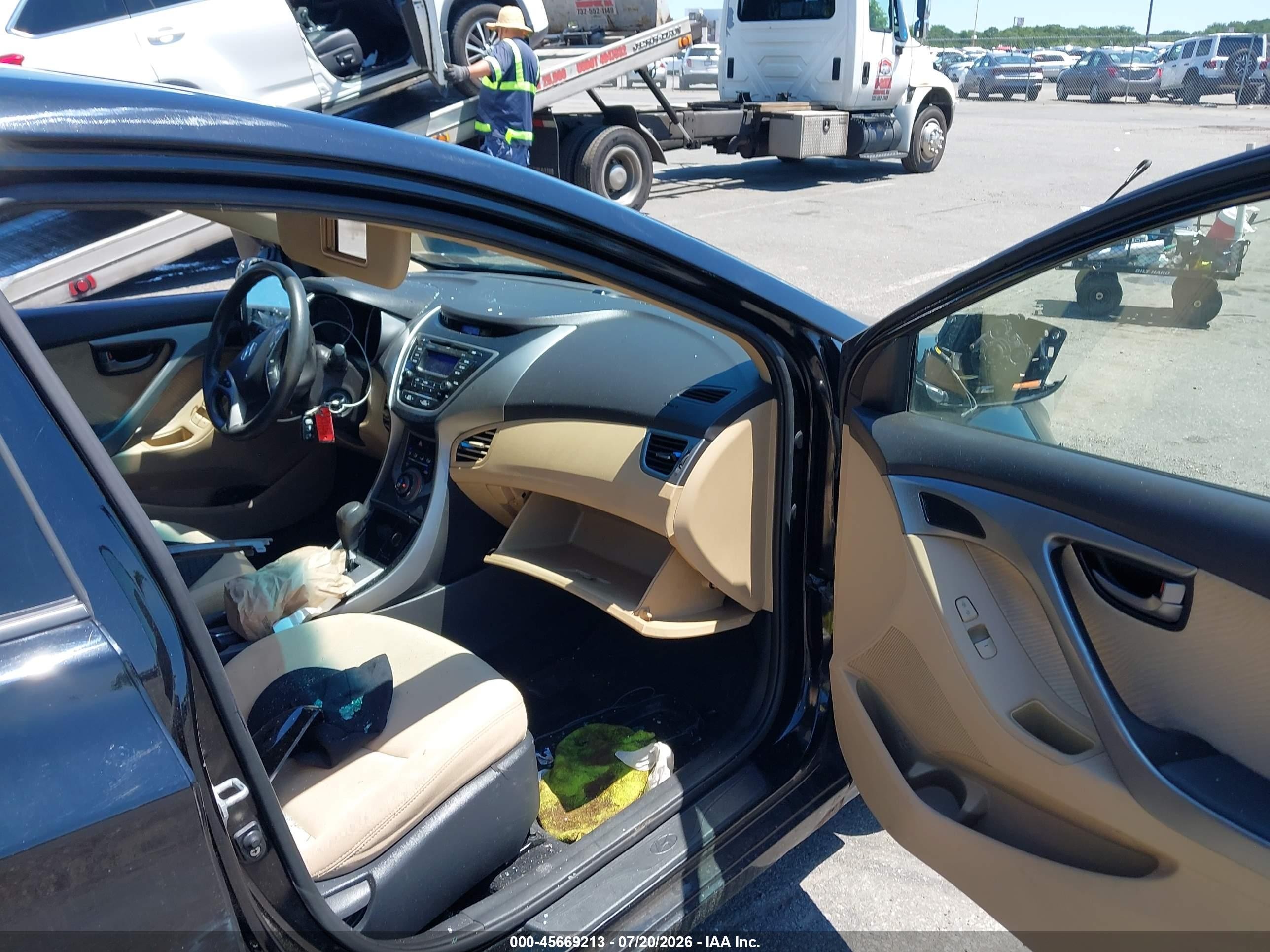 2013 Hyundai Elantra Gls Black vin: KMHDH4AE7DU829623