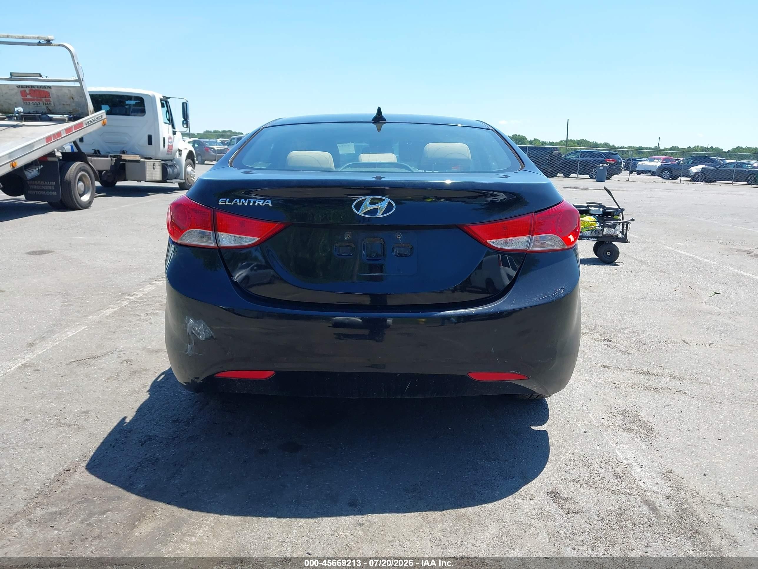 2013 Hyundai Elantra Gls Black vin: KMHDH4AE7DU829623
