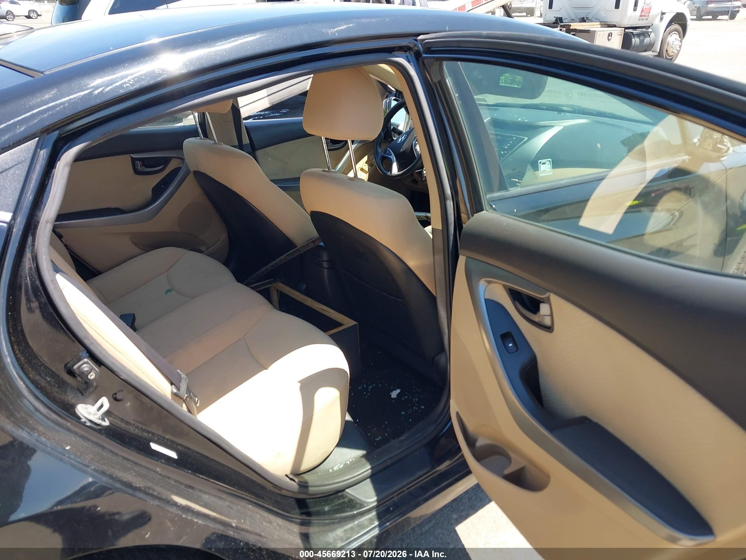 2013 Hyundai Elantra Gls Black vin: KMHDH4AE7DU829623