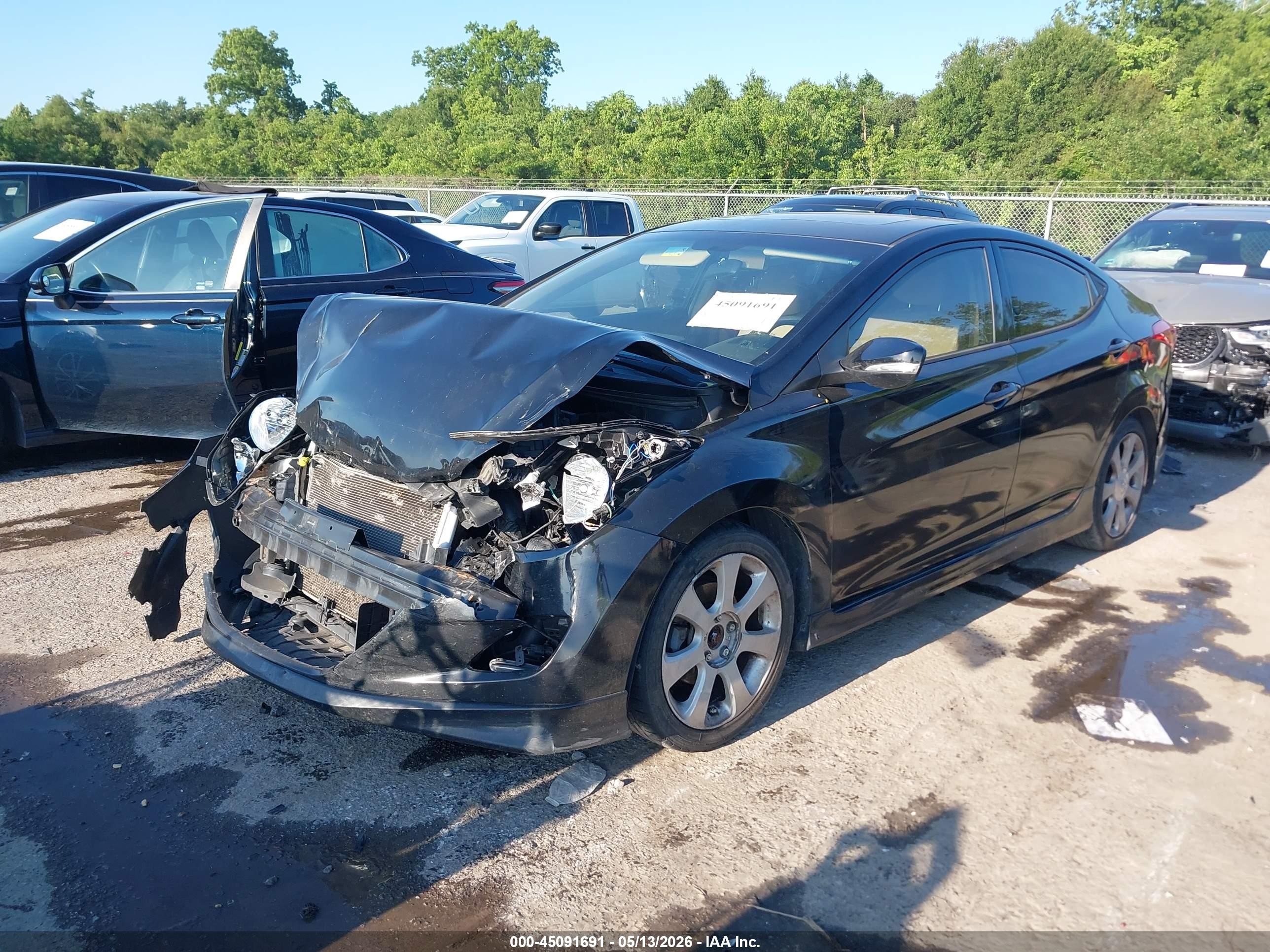 2013 Hyundai Elantra Limited Black vin: KMHDH4AE7DU835793