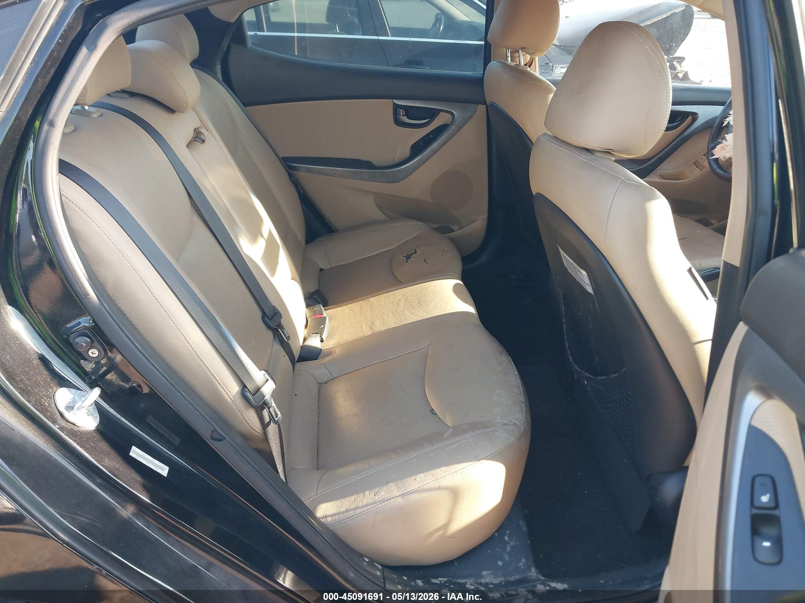 2013 Hyundai Elantra Limited Black vin: KMHDH4AE7DU835793