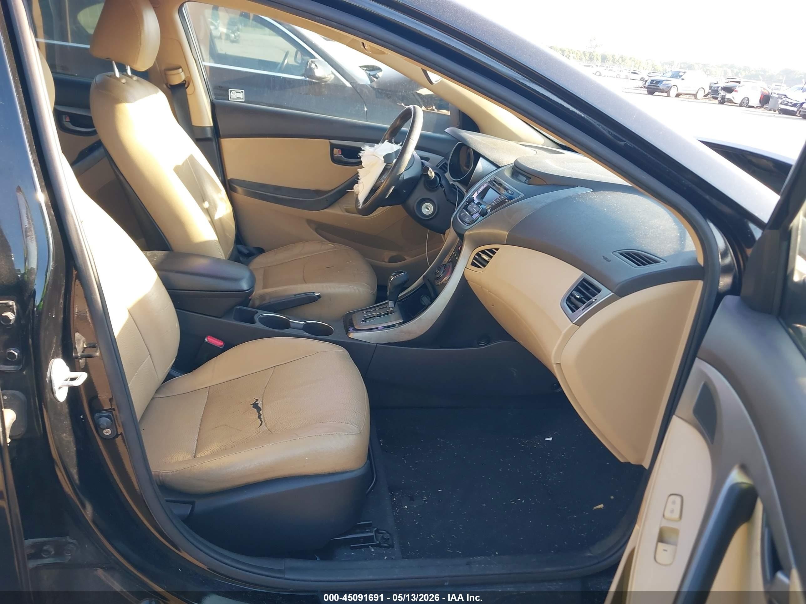 2013 Hyundai Elantra Limited Black vin: KMHDH4AE7DU835793