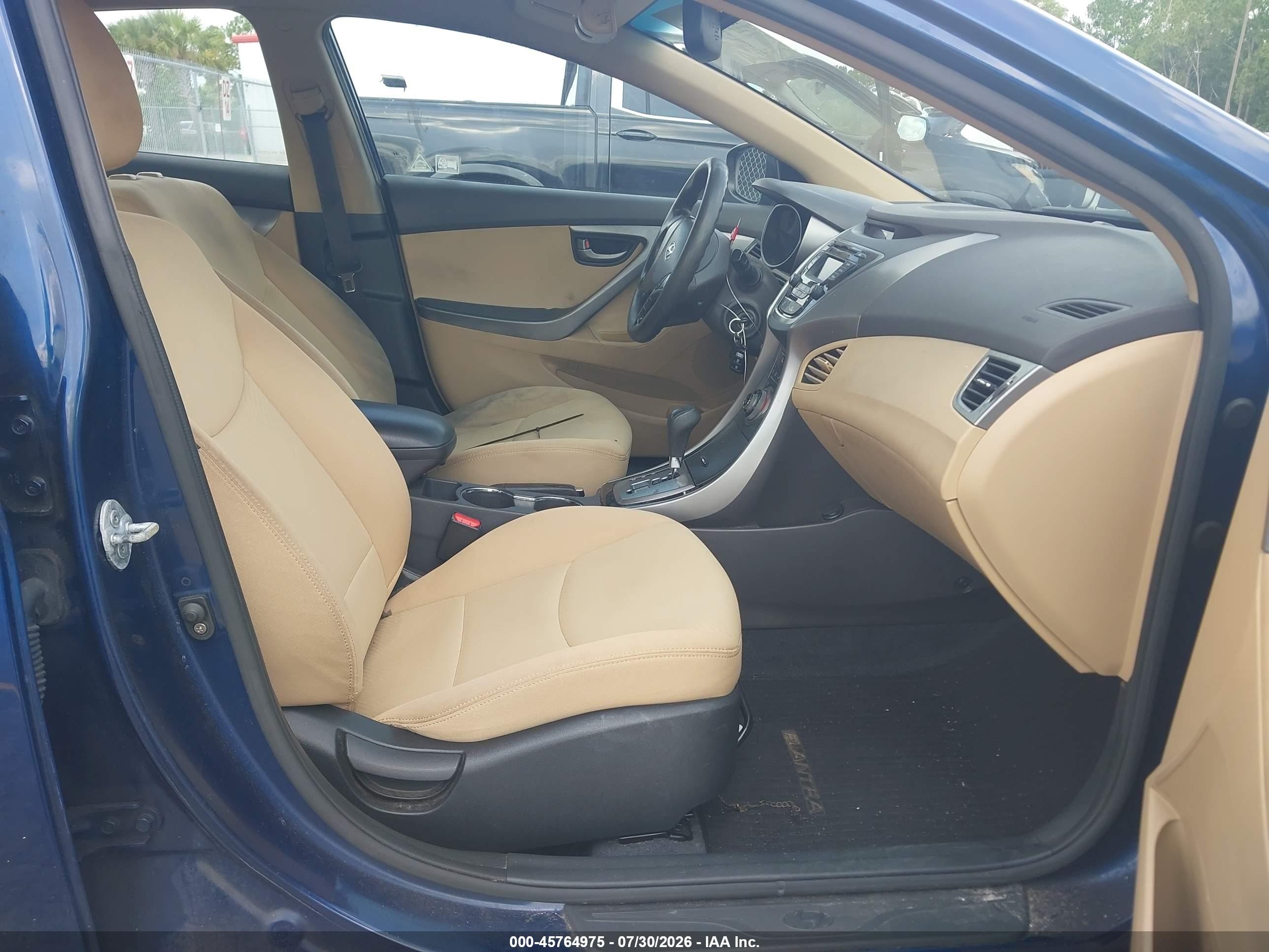 2013 Hyundai Elantra Gls Blue vin: KMHDH4AE7DU872293